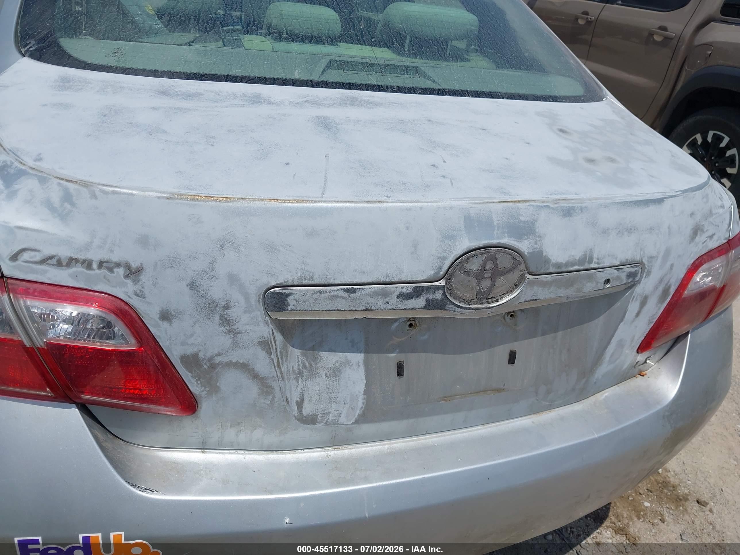 2007 Toyota Camry Le Silver vin: JTNBE46K073051657