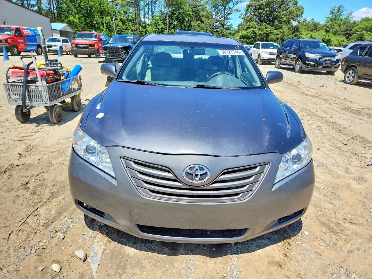 2007 Toyota Camry Le Gray vin: JTNBE46K073061895