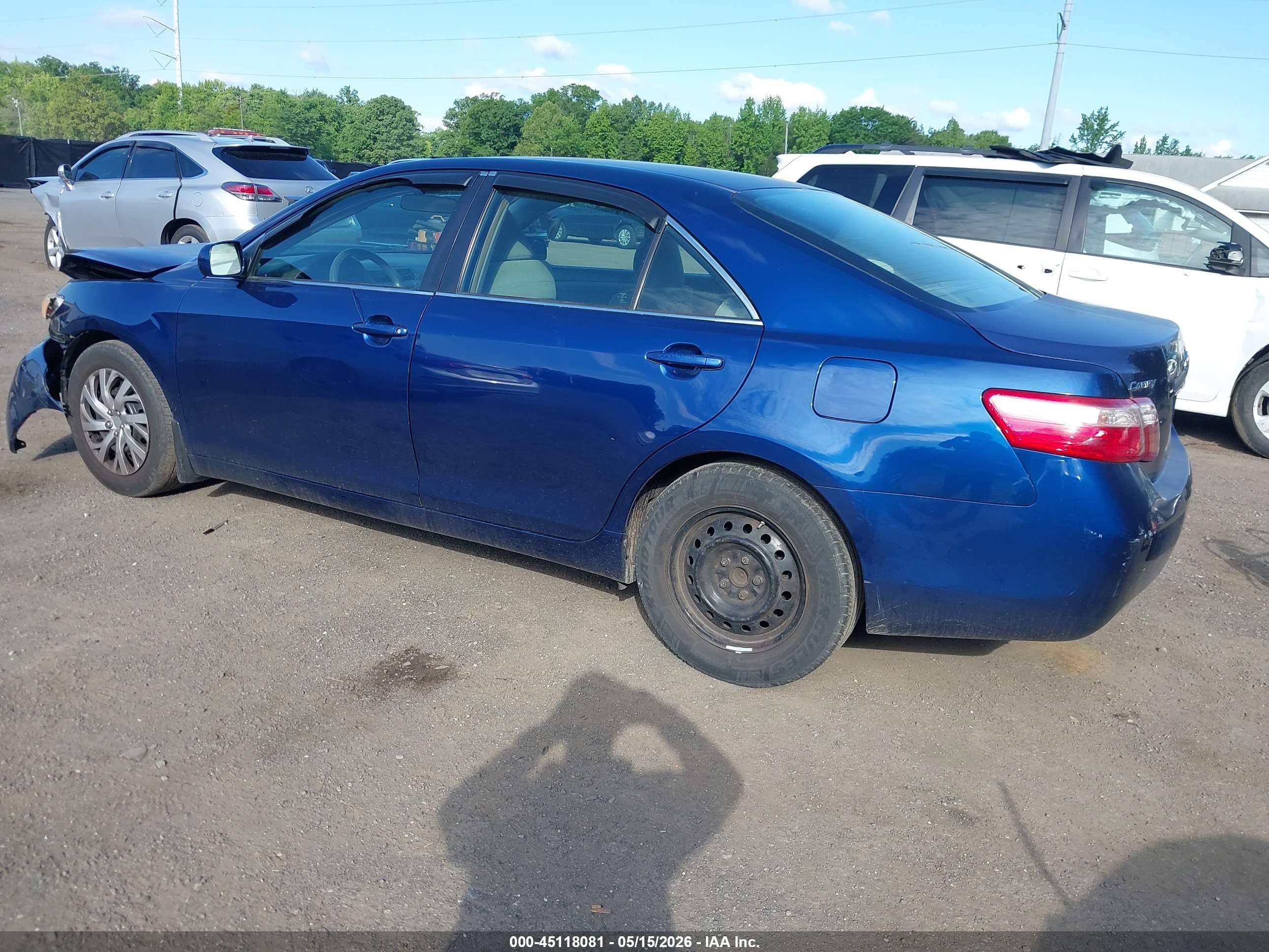 2007 Toyota Camry Ce Blue vin: JTNBE46K073094072