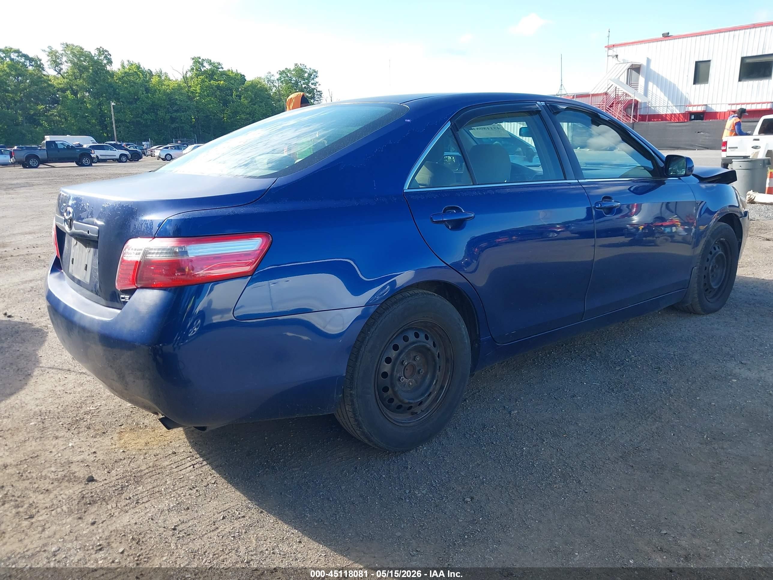 2007 Toyota Camry Ce Blue vin: JTNBE46K073094072