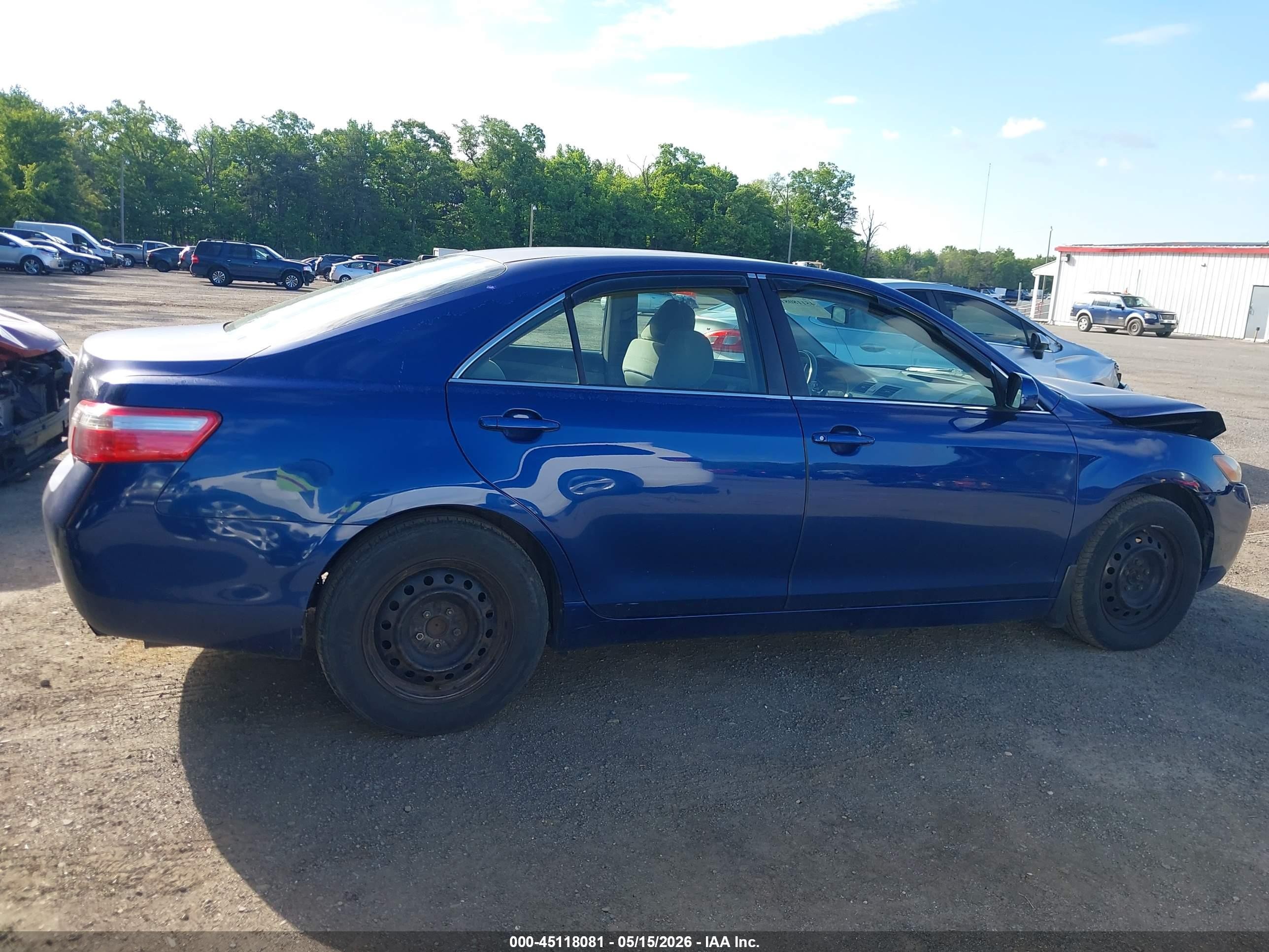 2007 Toyota Camry Ce Blue vin: JTNBE46K073094072