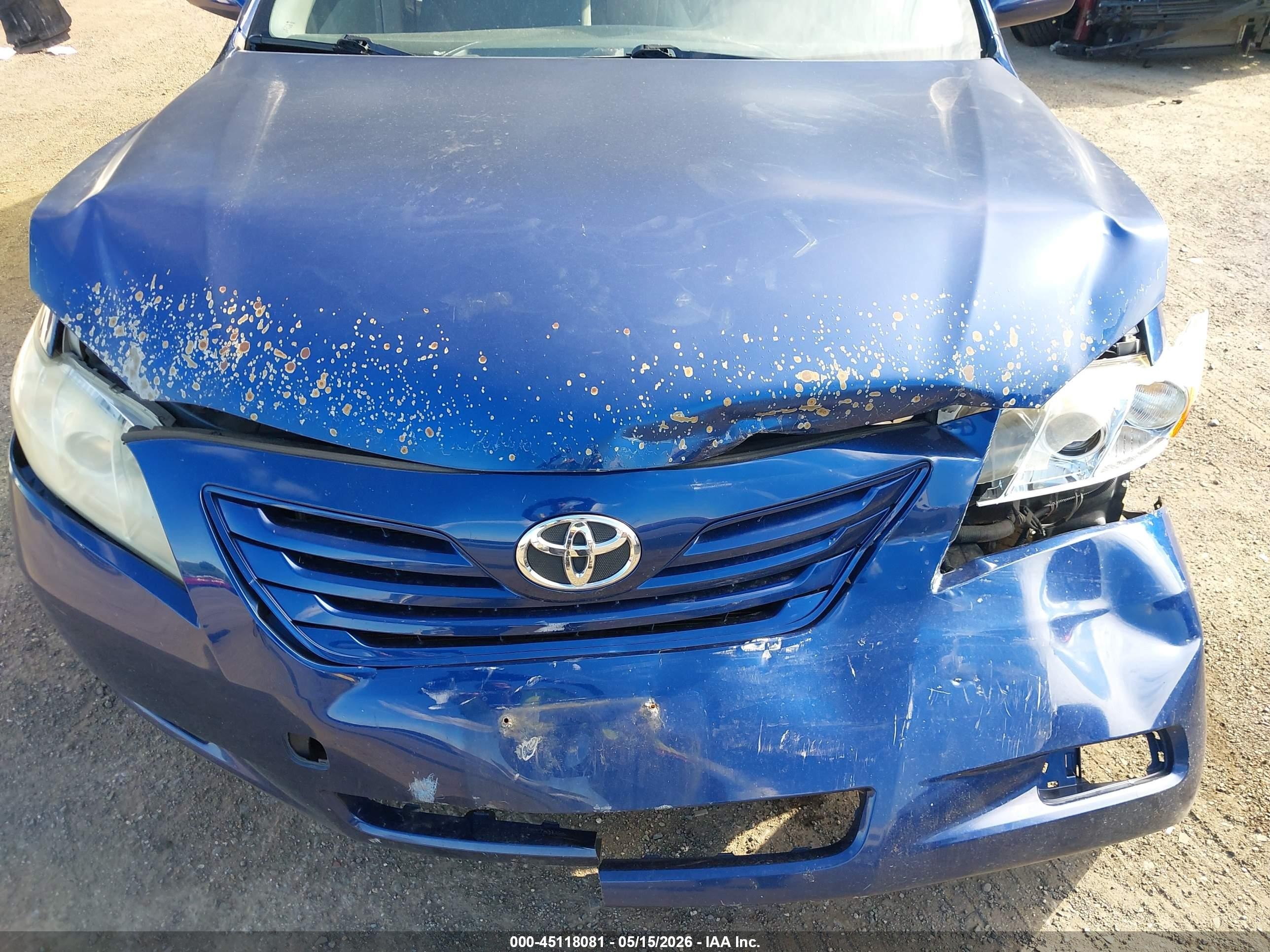 2007 Toyota Camry Ce Blue vin: JTNBE46K073094072