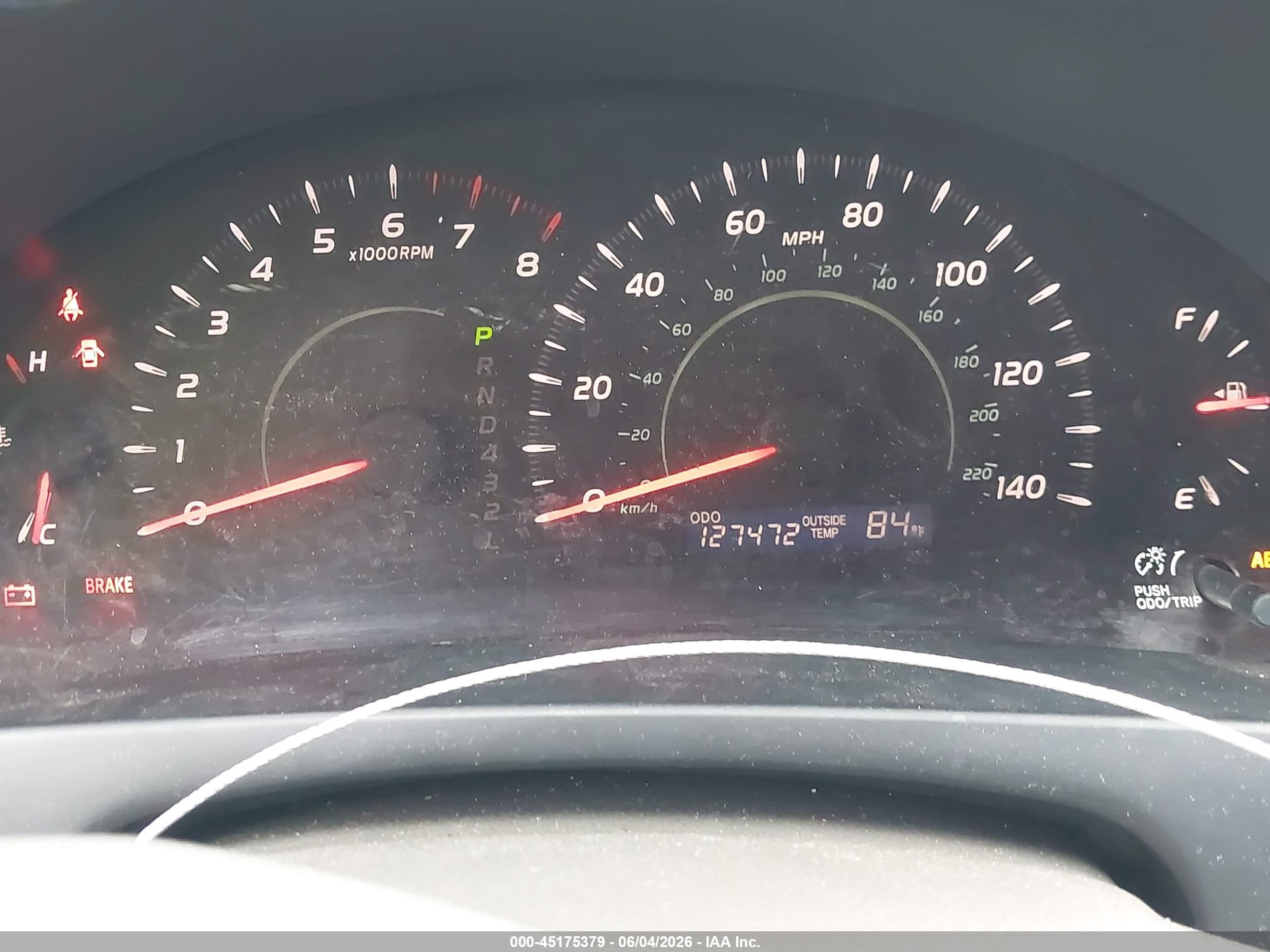 2007 Toyota Camry Le Red vin: JTNBE46K373103797