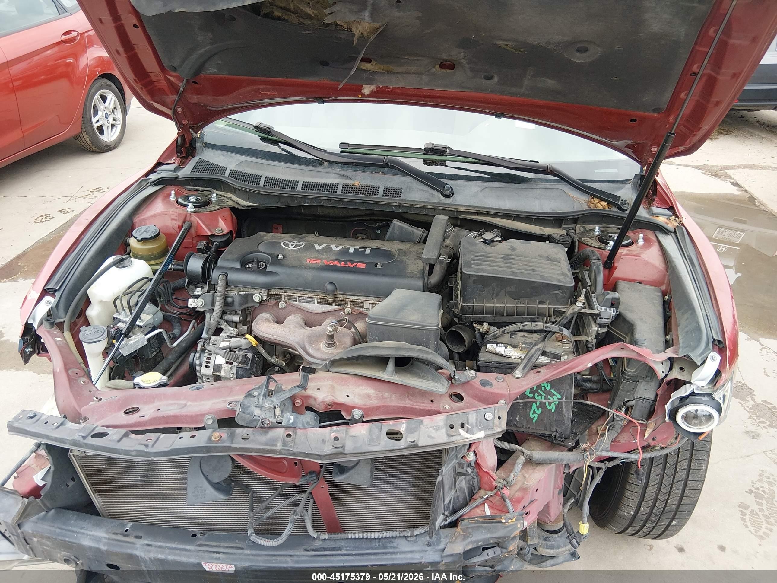 2007 Toyota Camry Le Red vin: JTNBE46K373103797