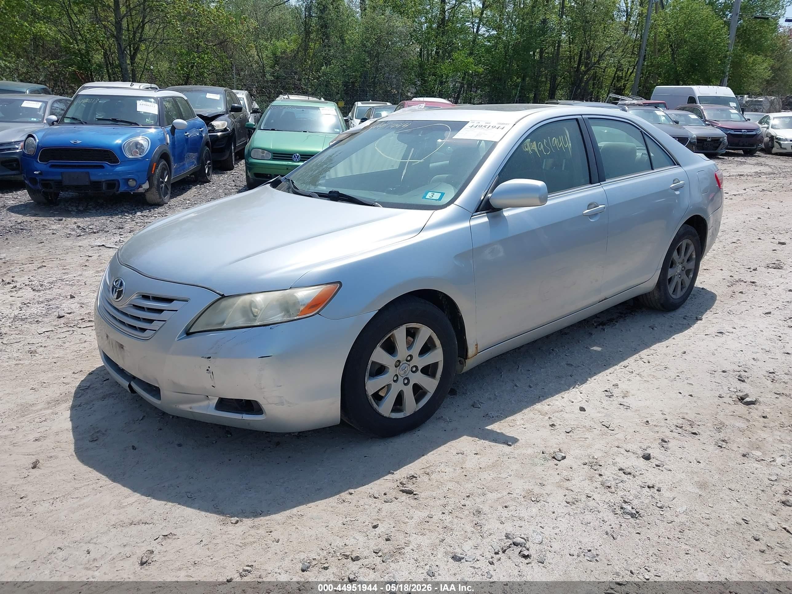 2007 Toyota Camry Xle Silver vin: JTNBE46K473094849