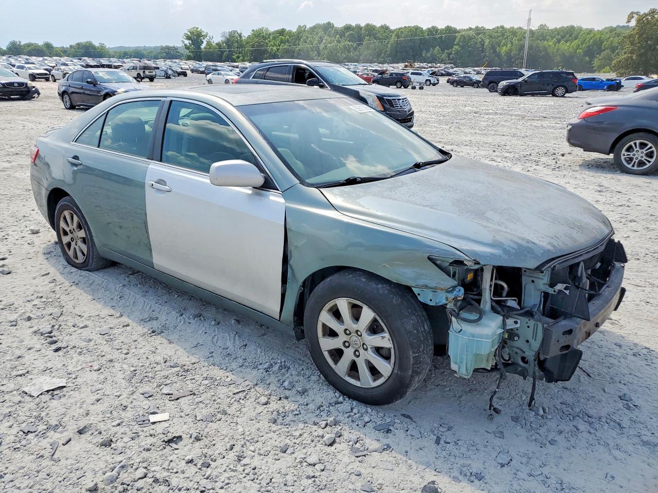 2007 Toyota Camry Xle Green vin: JTNBE46K573024504