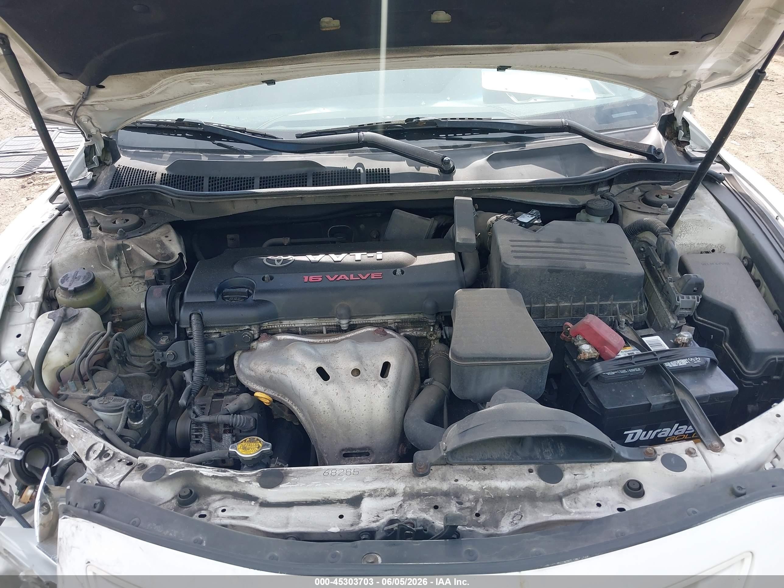 2007 Toyota Camry Le White vin: JTNBE46K673083853