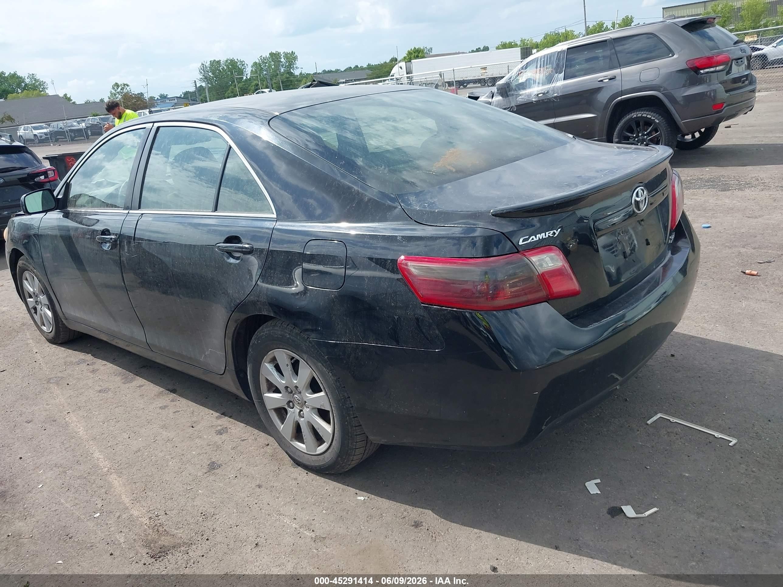2007 Toyota Camry Xle Black vin: JTNBE46K873030653