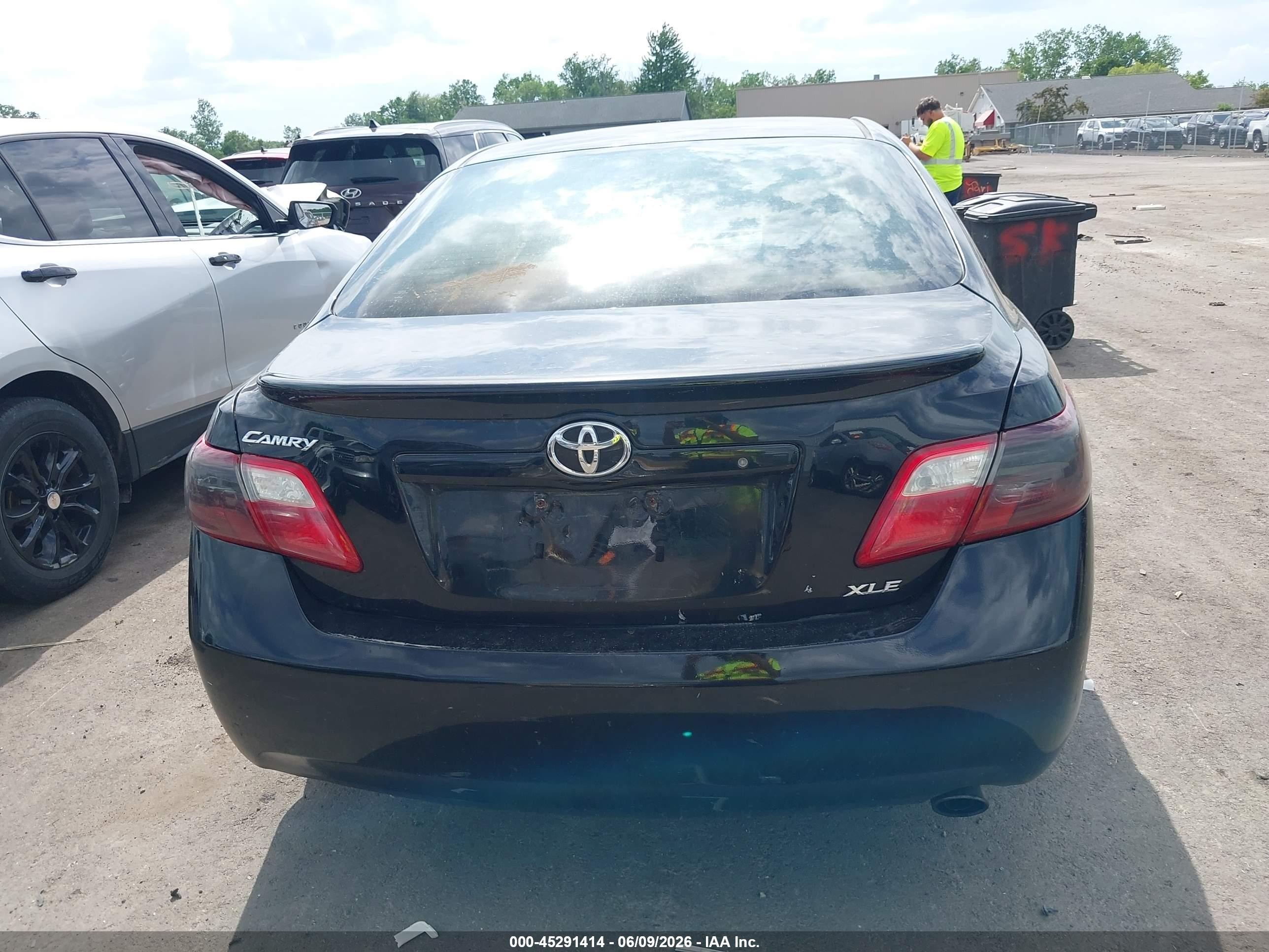 2007 Toyota Camry Xle Black vin: JTNBE46K873030653