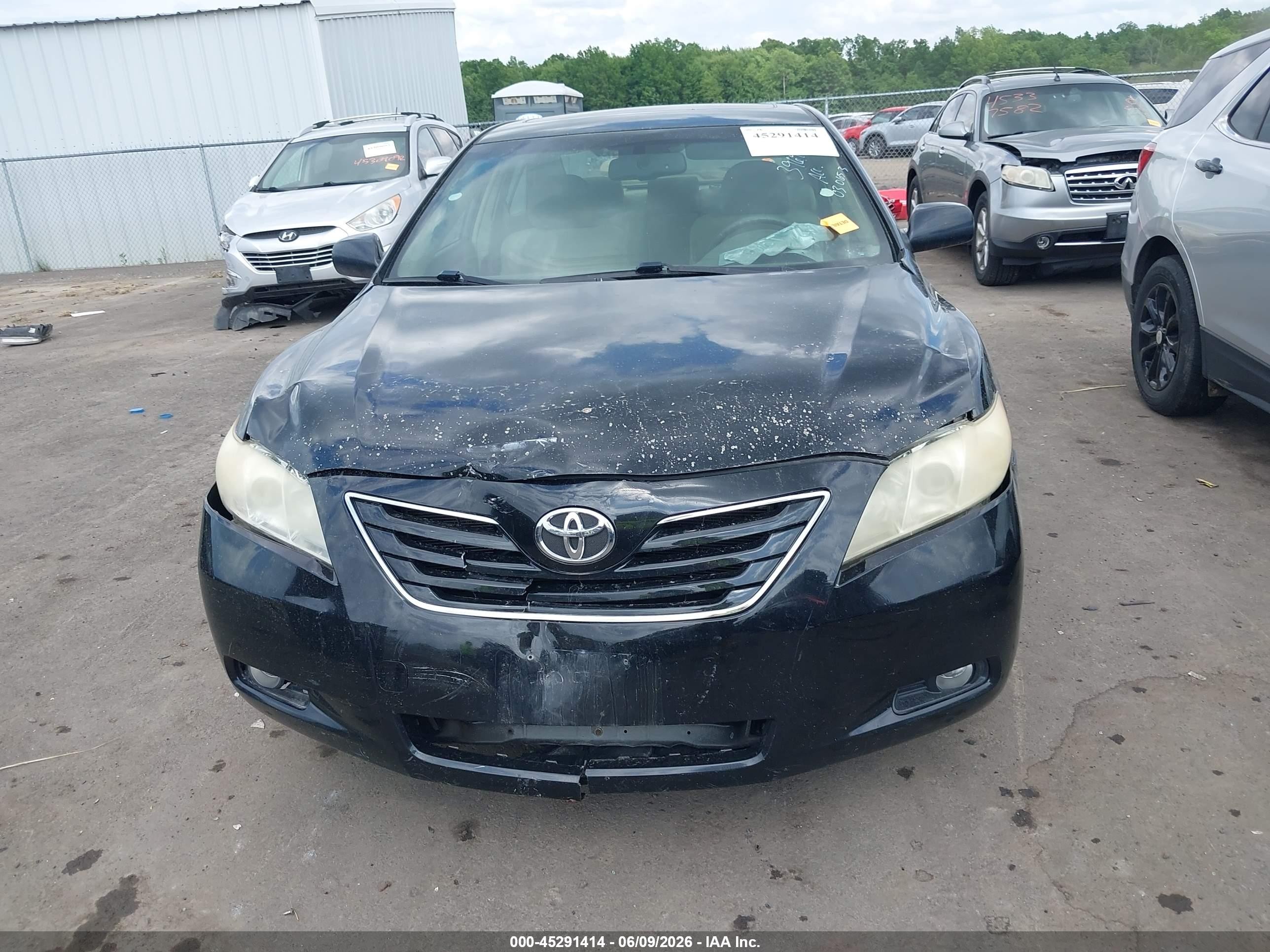 2007 Toyota Camry Xle Black vin: JTNBE46K873030653