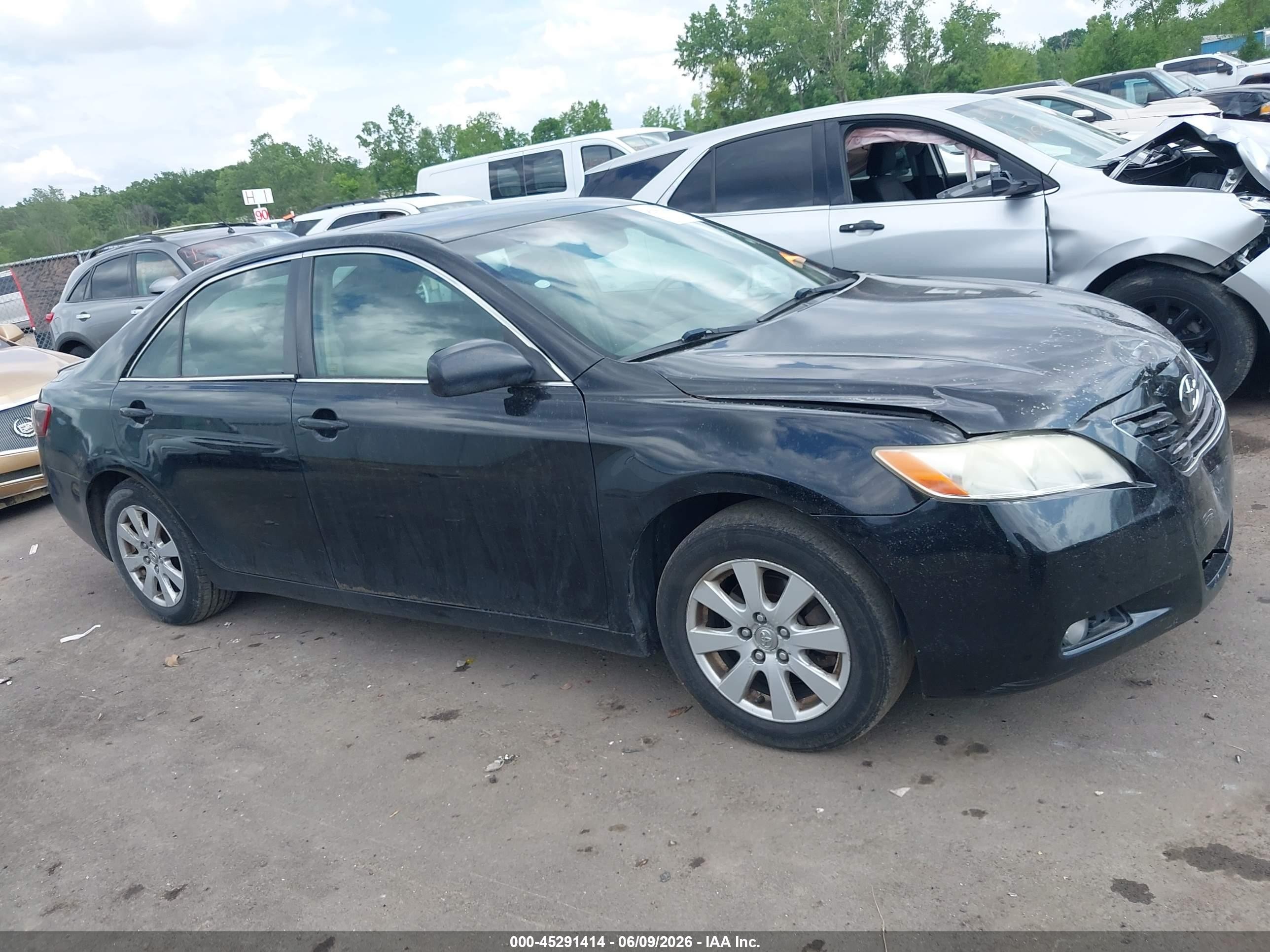 2007 Toyota Camry Xle Black vin: JTNBE46K873030653