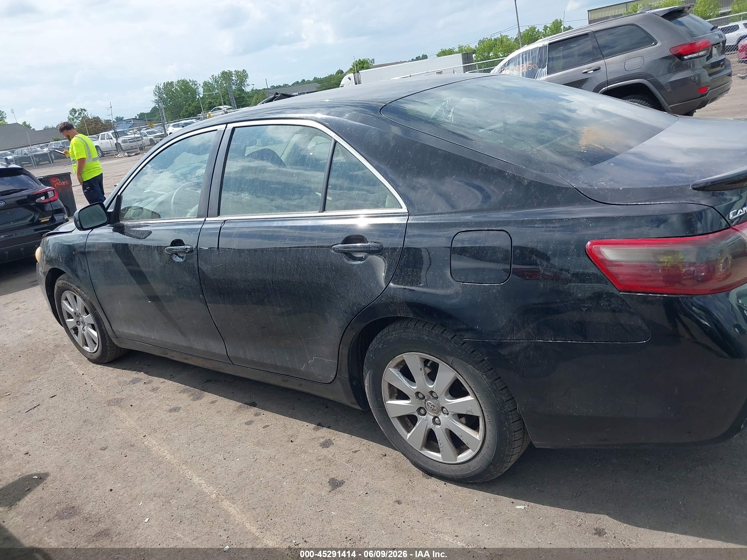 2007 Toyota Camry Xle Black vin: JTNBE46K873030653