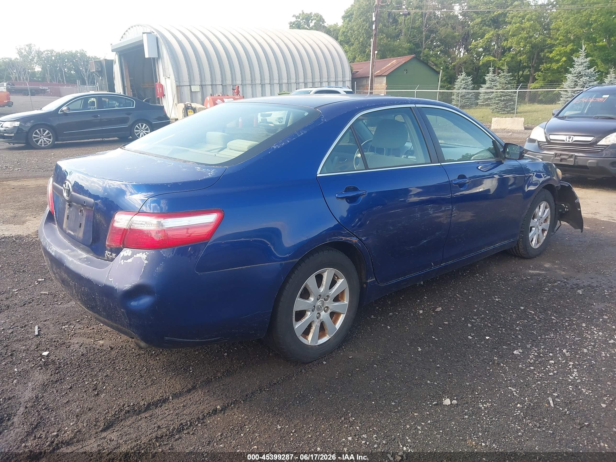 2007 Toyota Camry Ce/le/xle/se Синий vin: JTNBE46K873083868