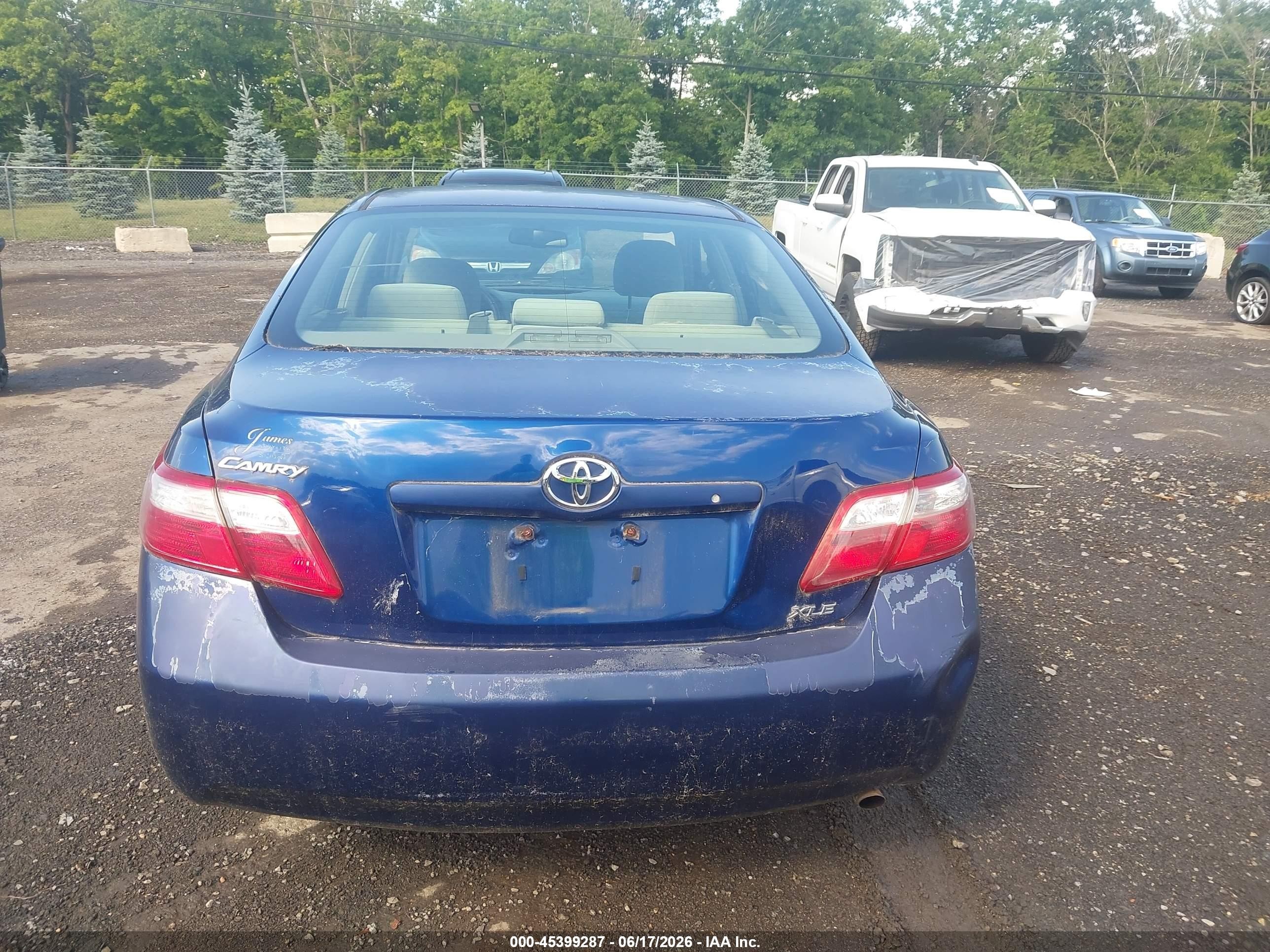 2007 Toyota Camry Ce/le/xle/se Синий vin: JTNBE46K873083868