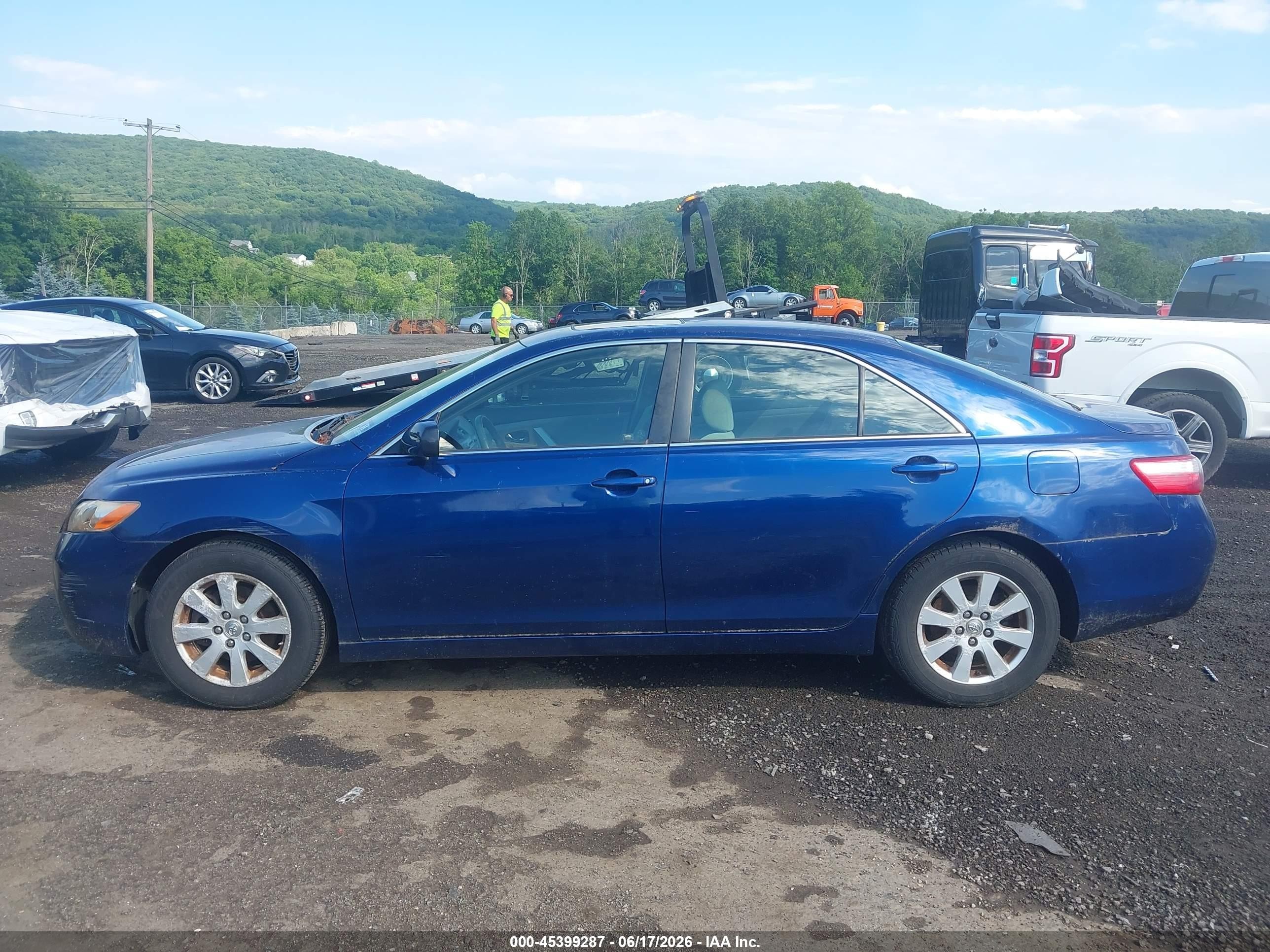 2007 Toyota Camry Ce/le/xle/se Синий vin: JTNBE46K873083868