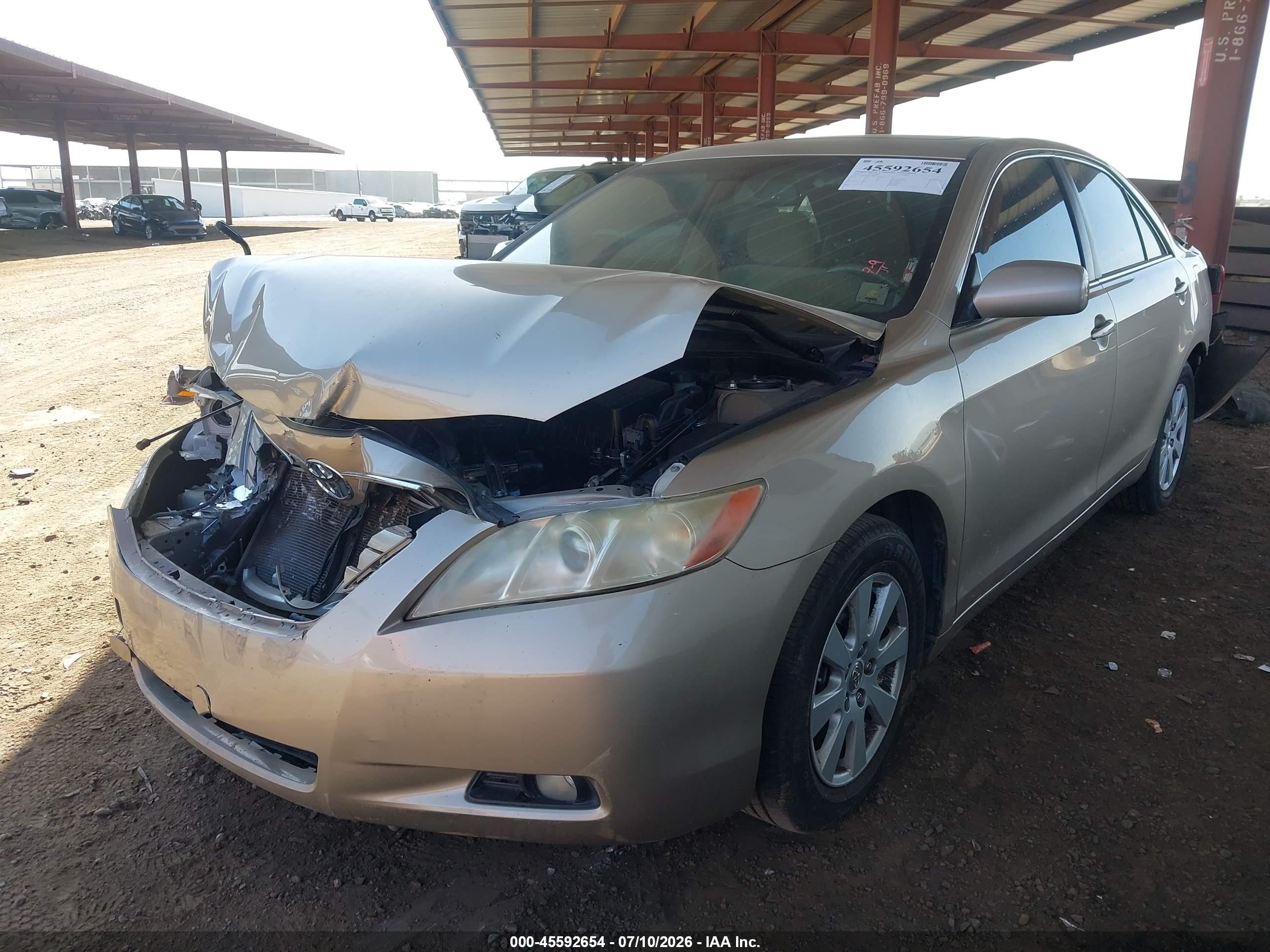 2007 Toyota Camry Xle Beige vin: JTNBE46K873088231