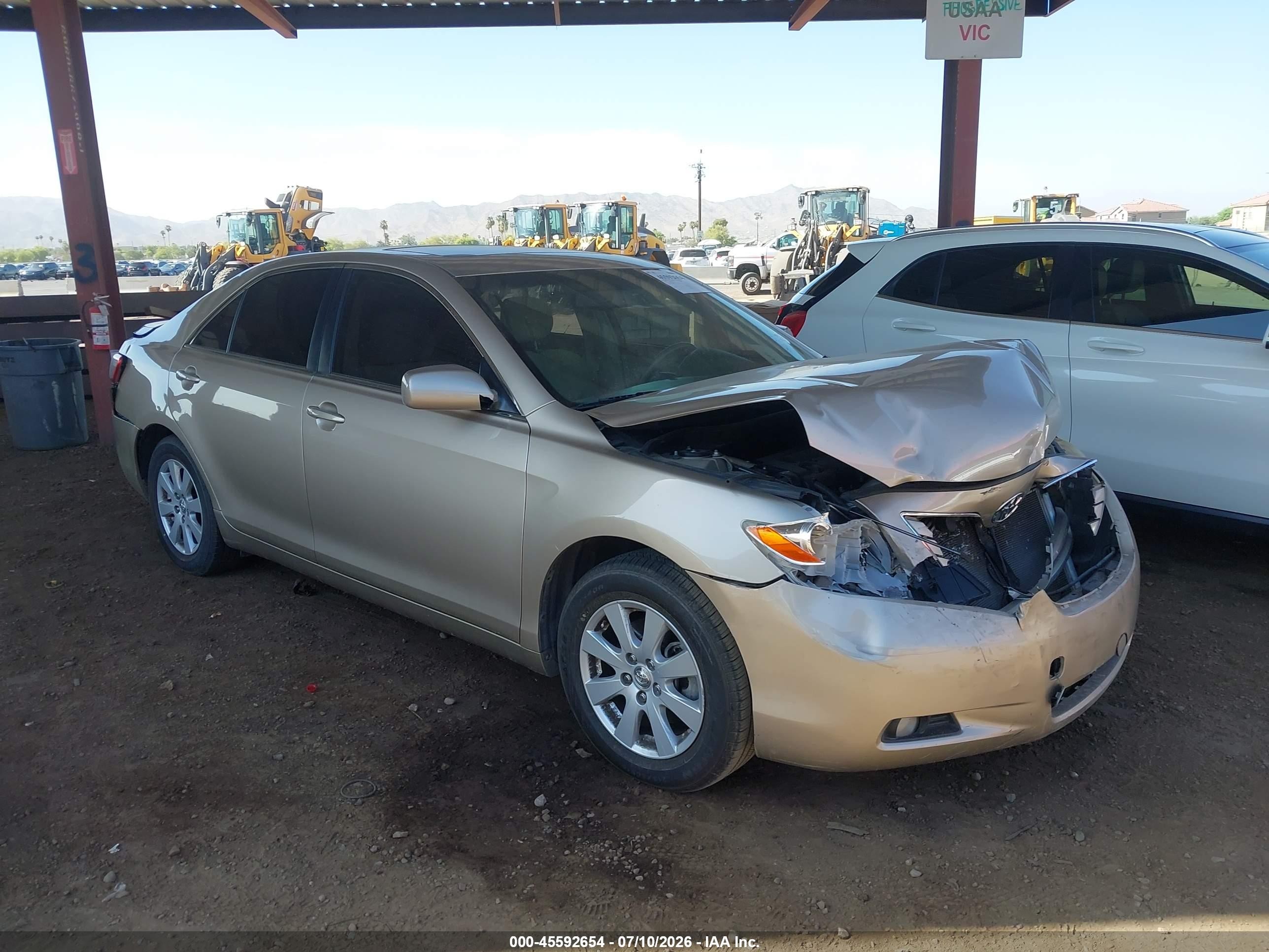 2007 Toyota Camry Xle Beige vin: JTNBE46K873088231