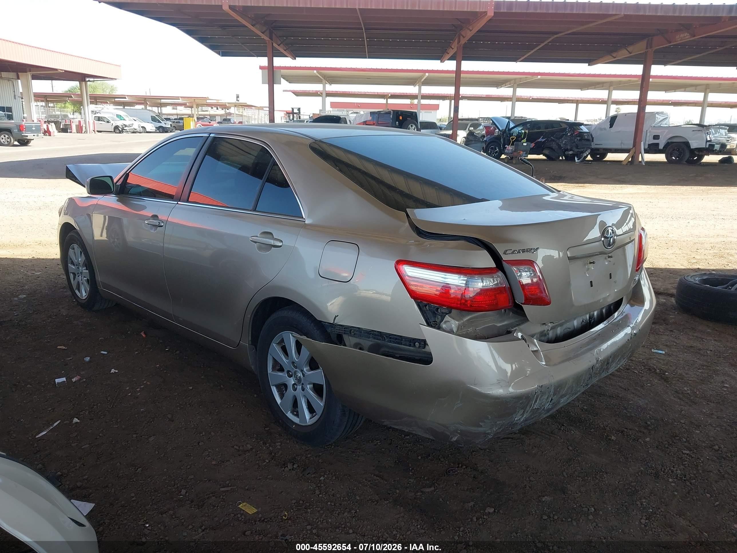 2007 Toyota Camry Xle Beige vin: JTNBE46K873088231