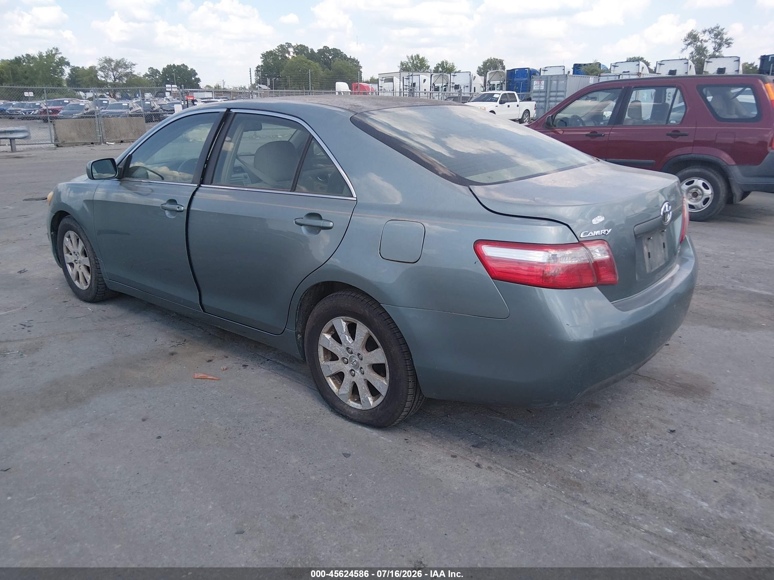 2007 Toyota Camry Xle Teal vin: JTNBE46K873088679