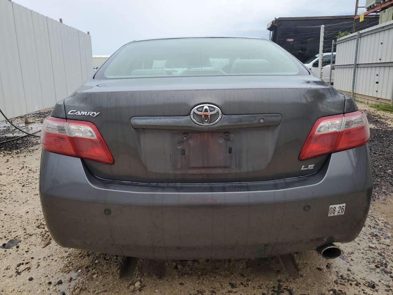 2007 Toyota Camry Ce Charcoal vin: JTNBE46K973074418 Damage: Deck Lid, Peeling, > 12 Inches