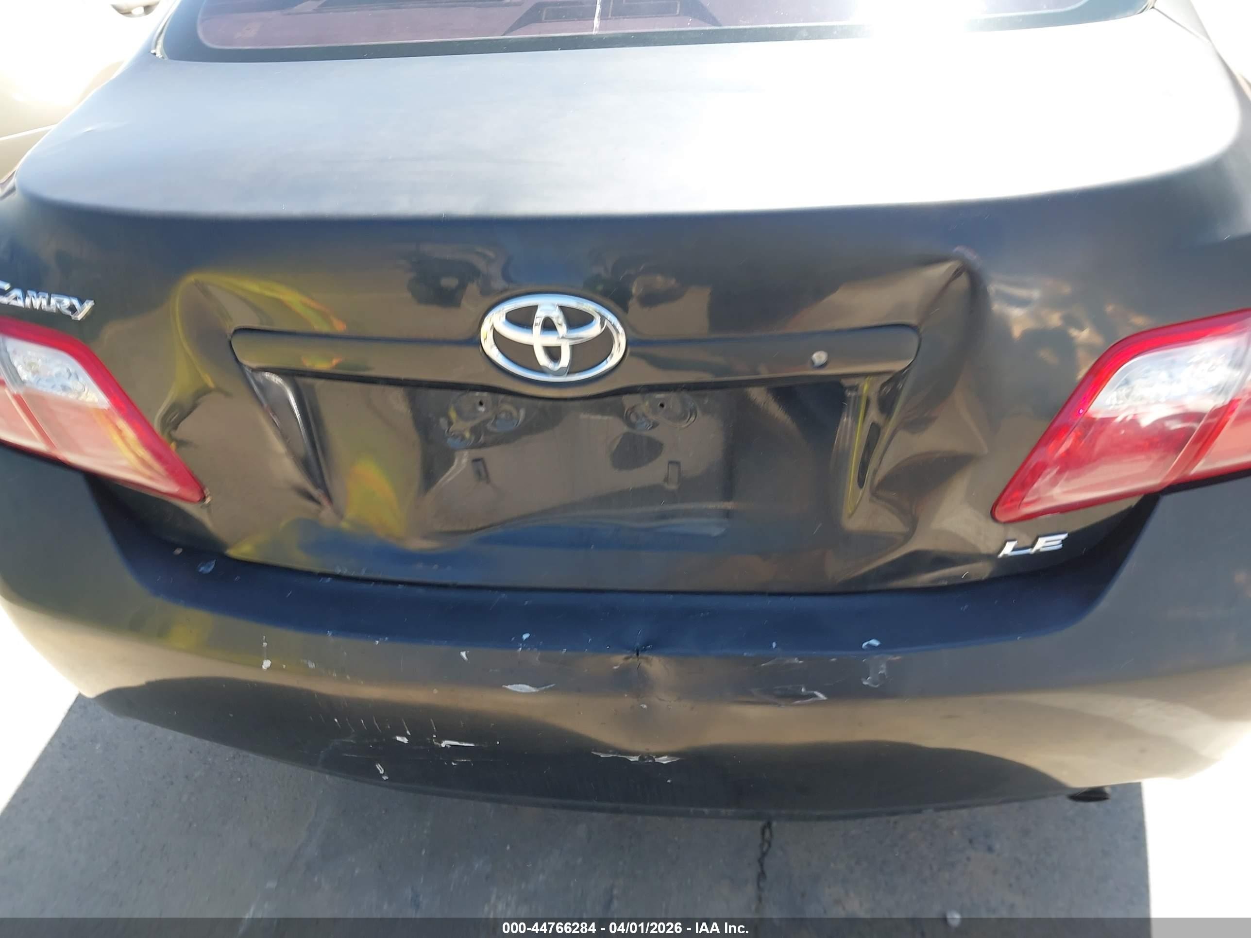 2007 Toyota Camry Le Black vin: JTNBE46K973091414