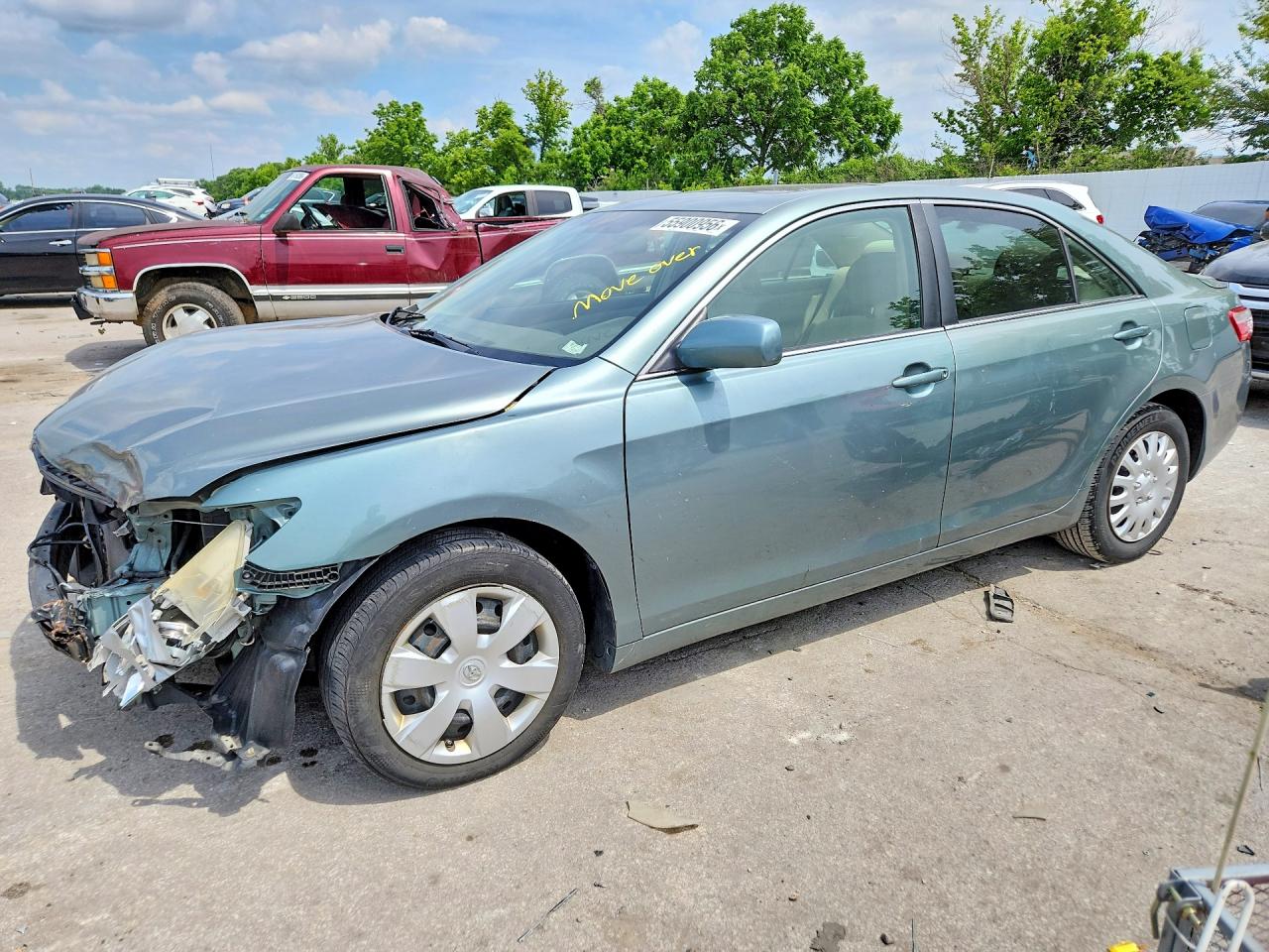 2007 Toyota Camry Le Turquoise vin: JTNBE46KX73000845