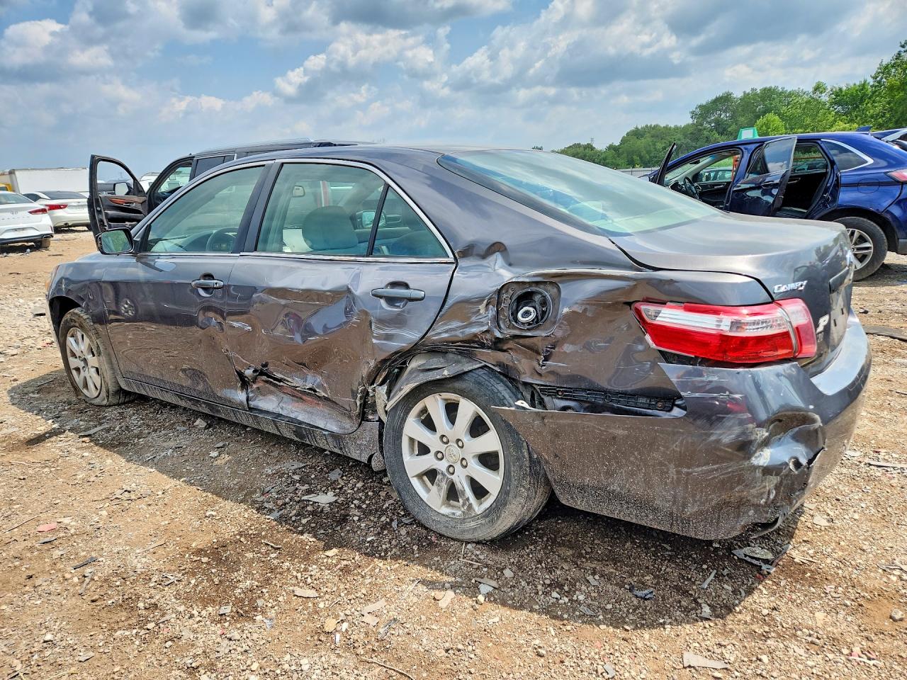 2007 Toyota Camry Xle Gray vin: JTNBE46KX73009013