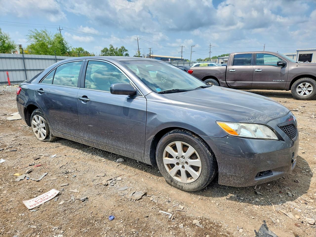 2007 Toyota Camry Xle Gray vin: JTNBE46KX73009013