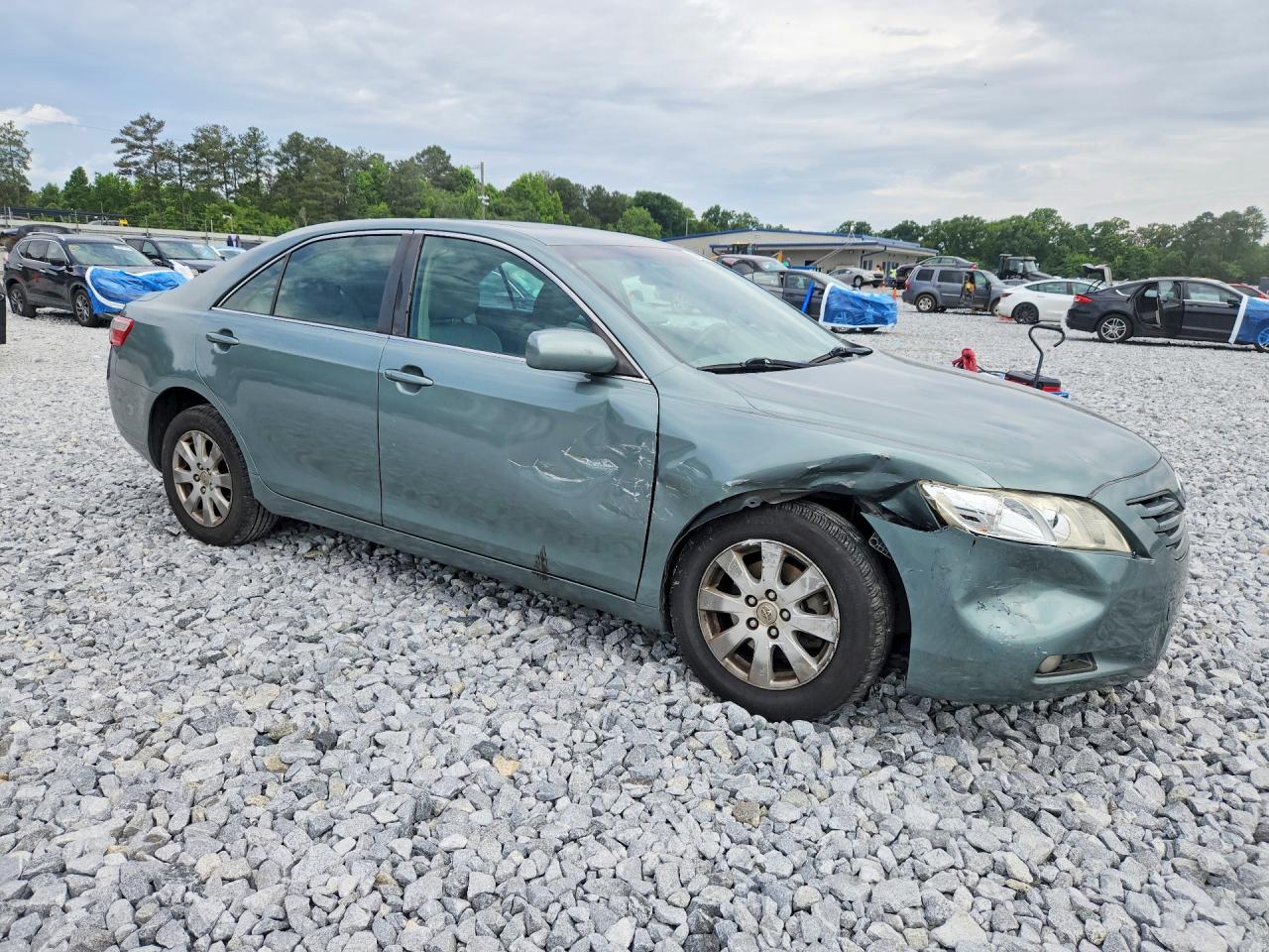 2007 Toyota Camry Xle Teal vin: JTNBE46KX73069812