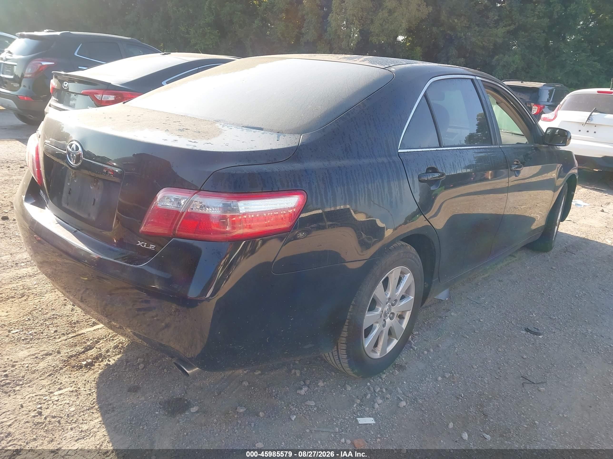 2007 Toyota Camry Xle Черный vin: JTNBE46KX73077327