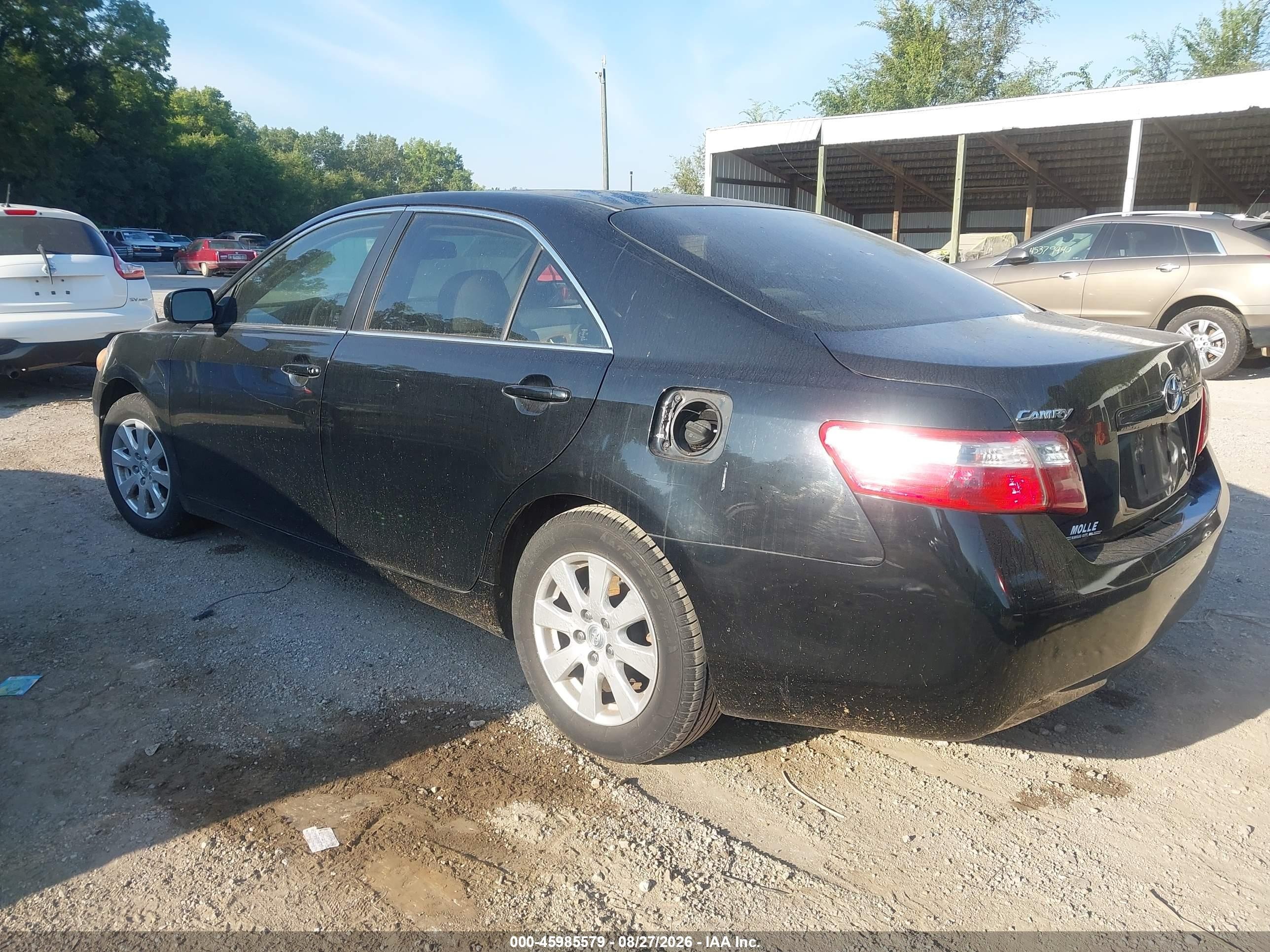 2007 Toyota Camry Xle Черный vin: JTNBE46KX73077327