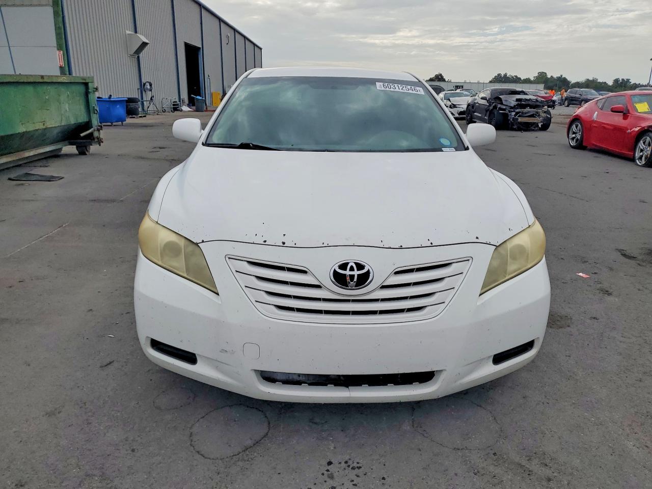 2007 Toyota Camry Ce White vin: JTNBE46KX73112240