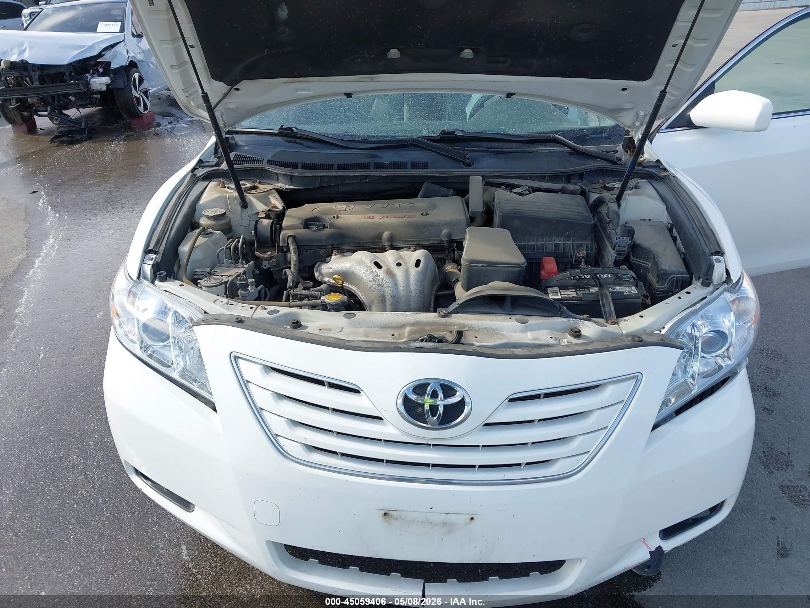2007 Toyota Camry Xle White vin: JTNBE46KX73120967