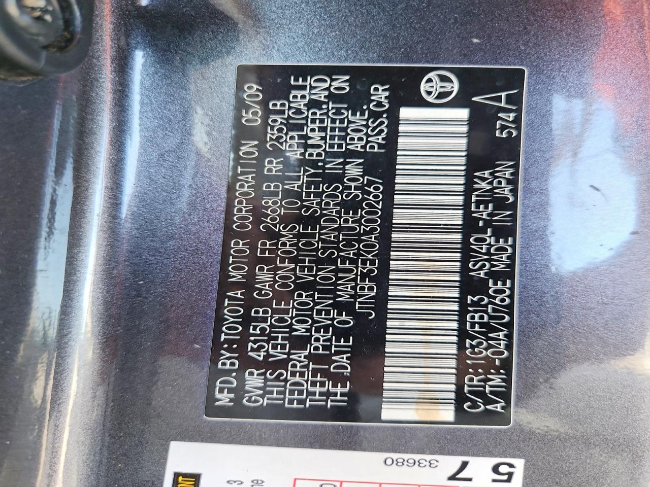 2010 Toyota Camry Le Gray vin: JTNBF3EK0A3002667