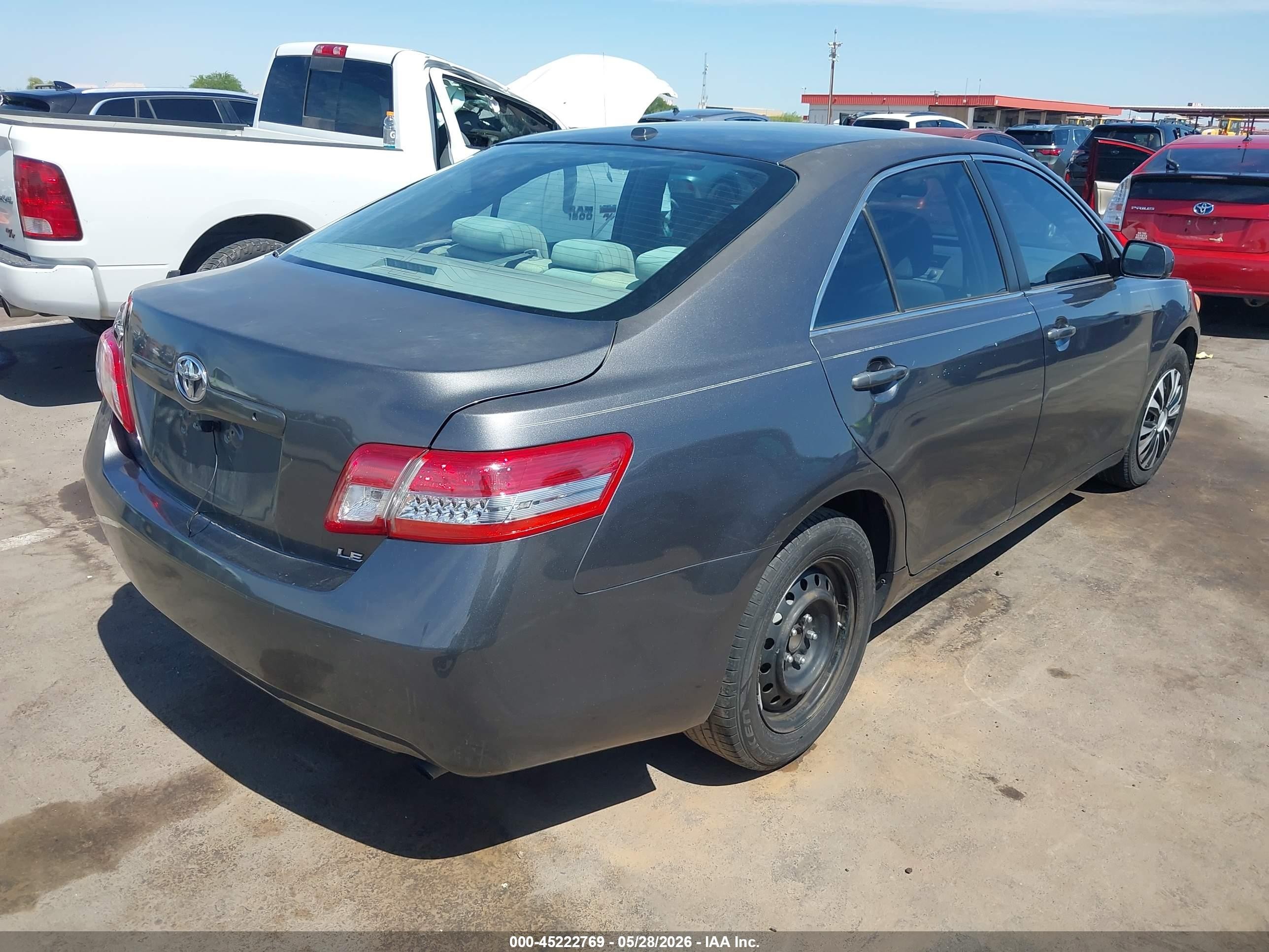 2010 Toyota Camry Le Gray vin: JTNBF3EK6A3001264
