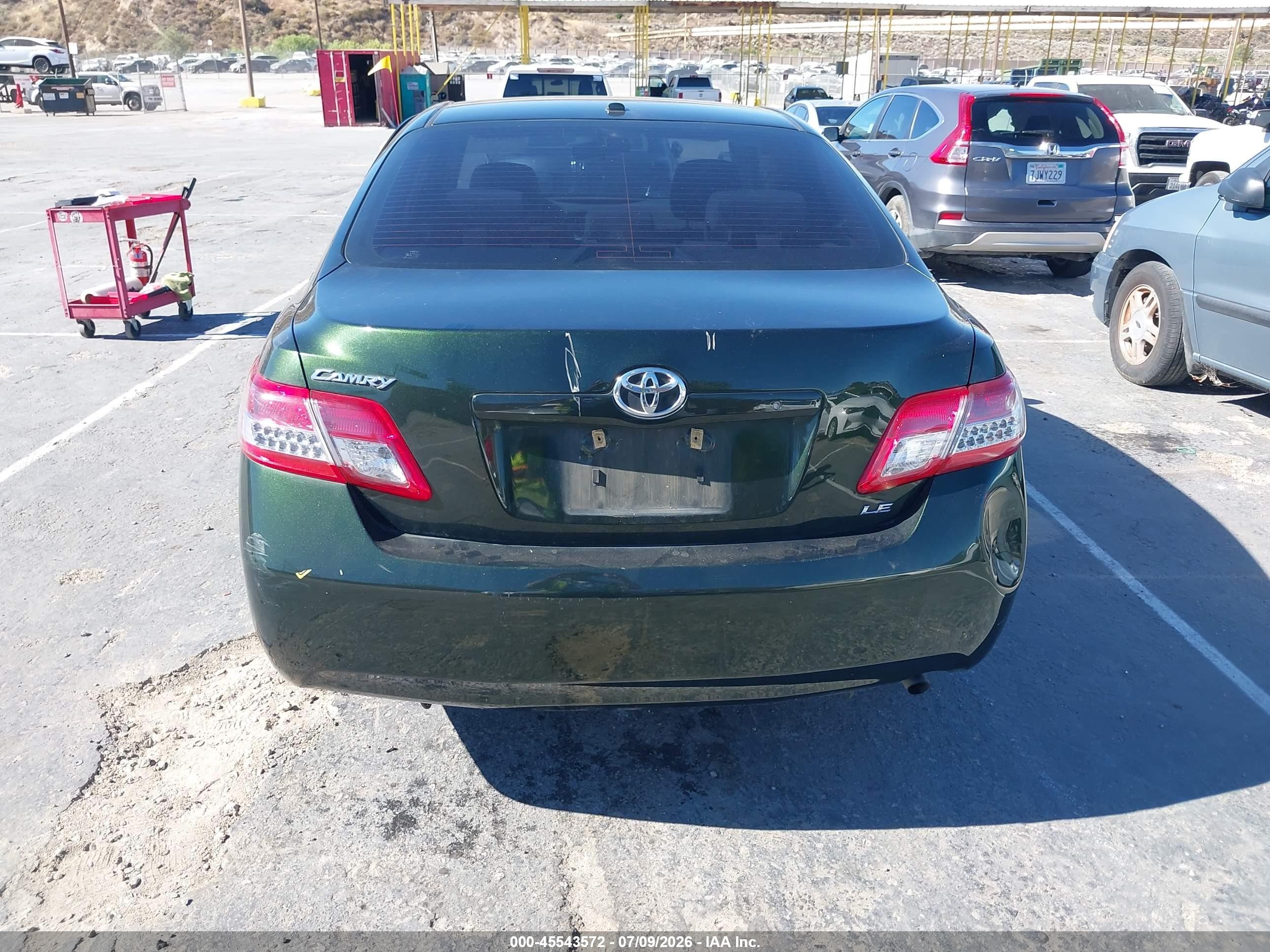 2011 Toyota Camry Le Зеленый vin: JTNBF3EKXB3012284