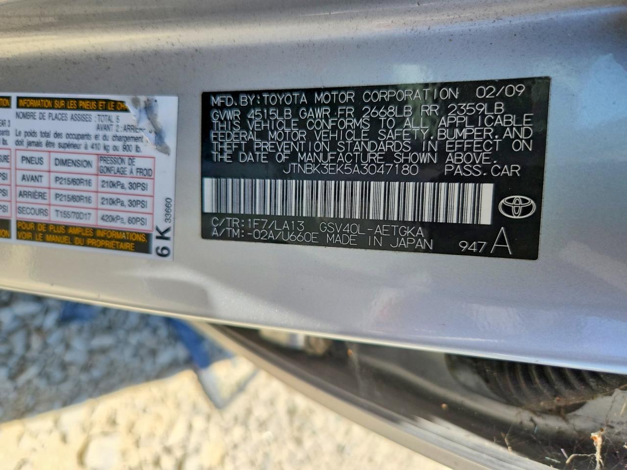 2010 Toyota Camry Xle V6 Silver vin: JTNBK3EK5A3047180