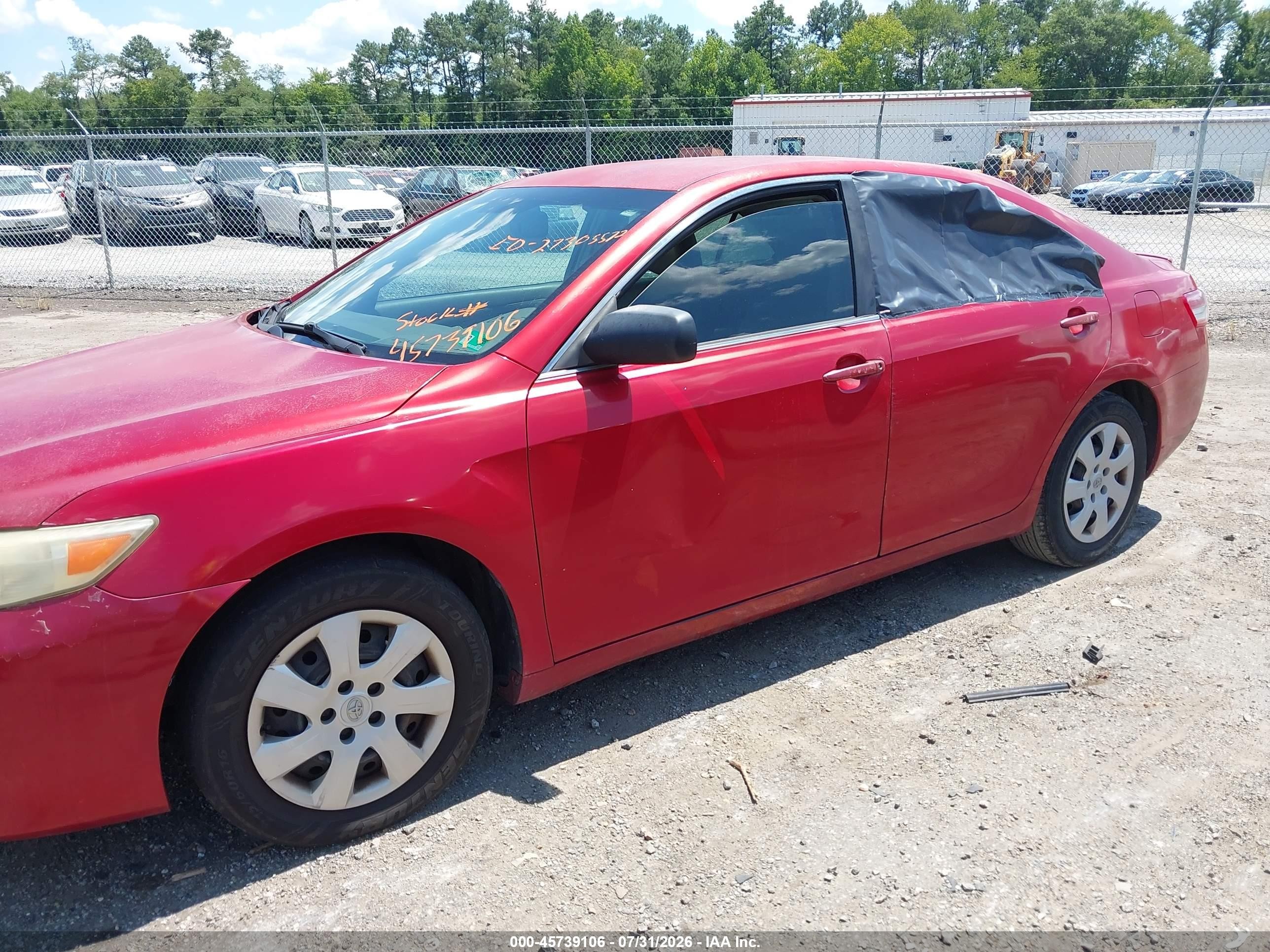 2010 Toyota Camry Le V6 Red vin: JTNBK3EK9A3047893