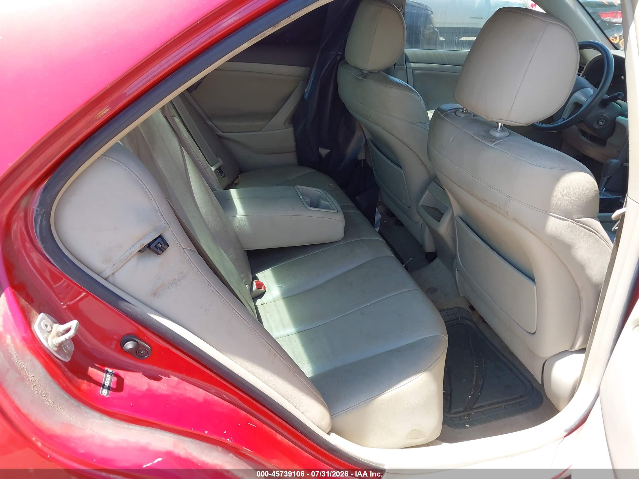 2010 Toyota Camry Le V6 Red vin: JTNBK3EK9A3047893