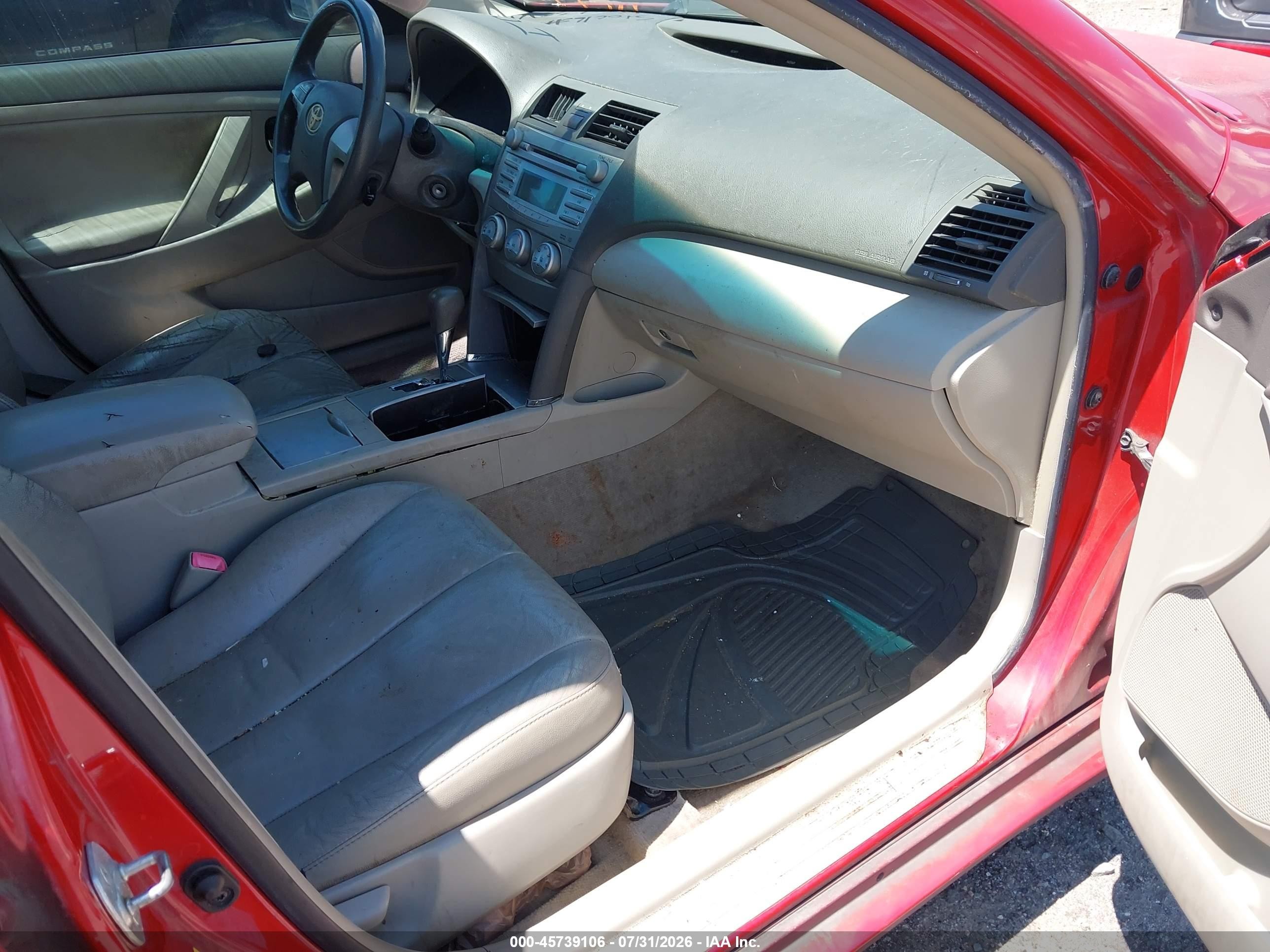 2010 Toyota Camry Le V6 Red vin: JTNBK3EK9A3047893