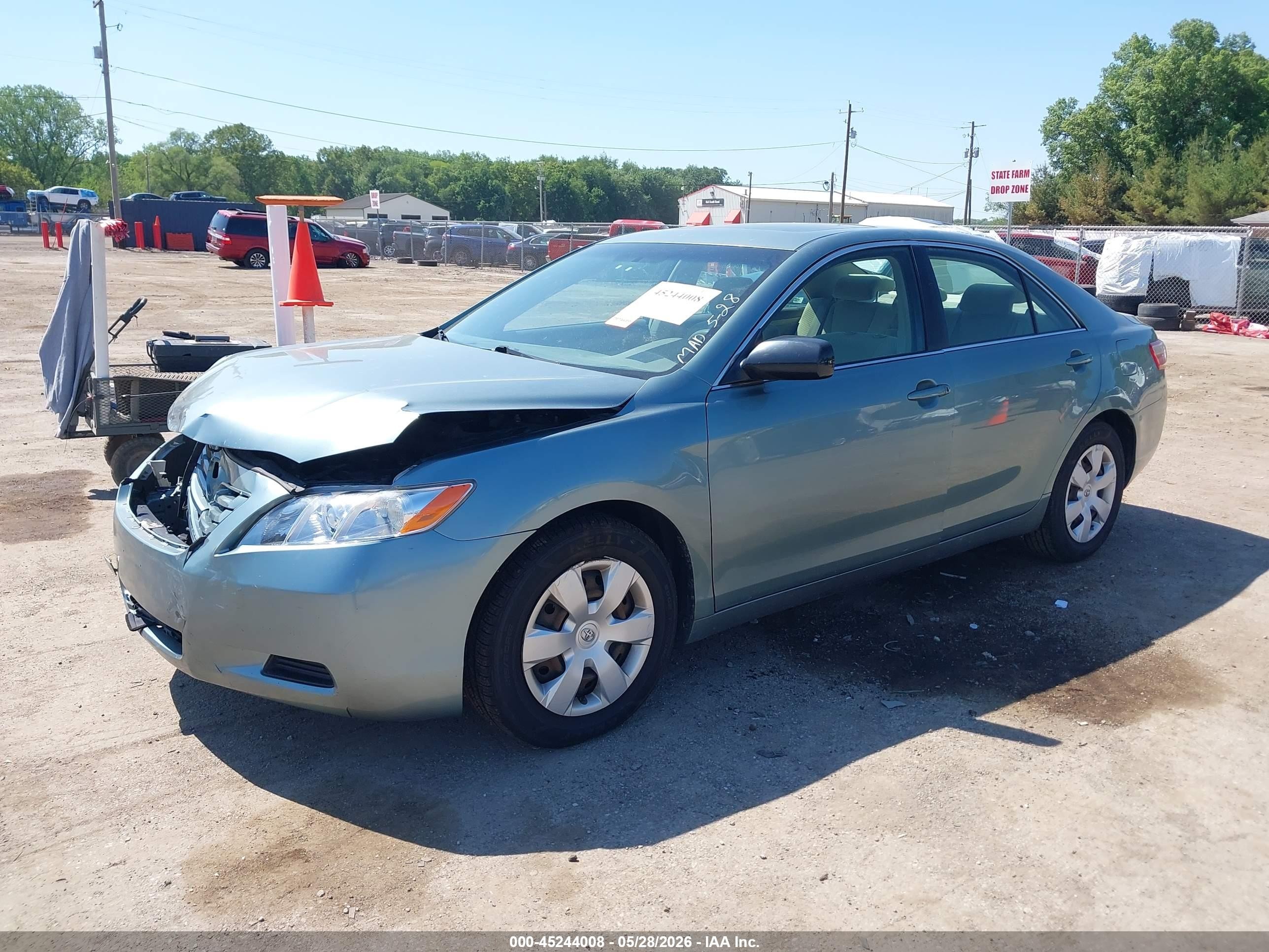 2007 Toyota Camry Le V6 Light Blue vin: JTNBK46K073023088
