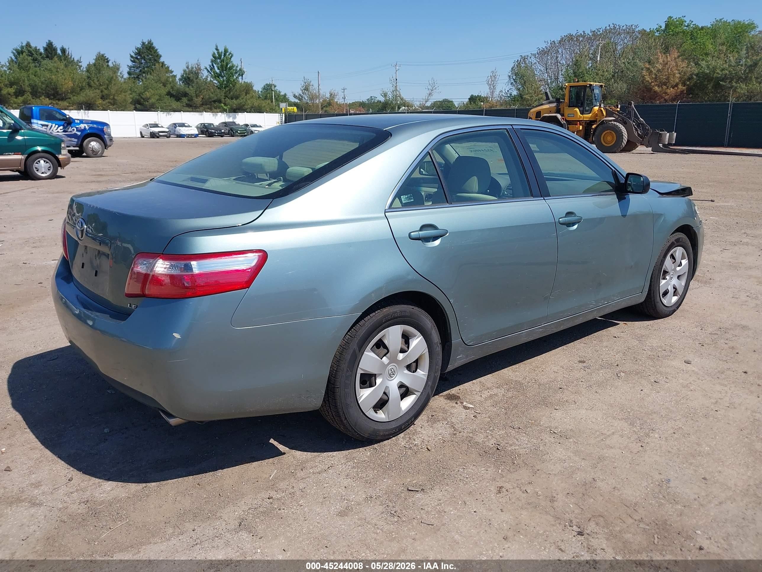 2007 Toyota Camry Le V6 Light Blue vin: JTNBK46K073023088