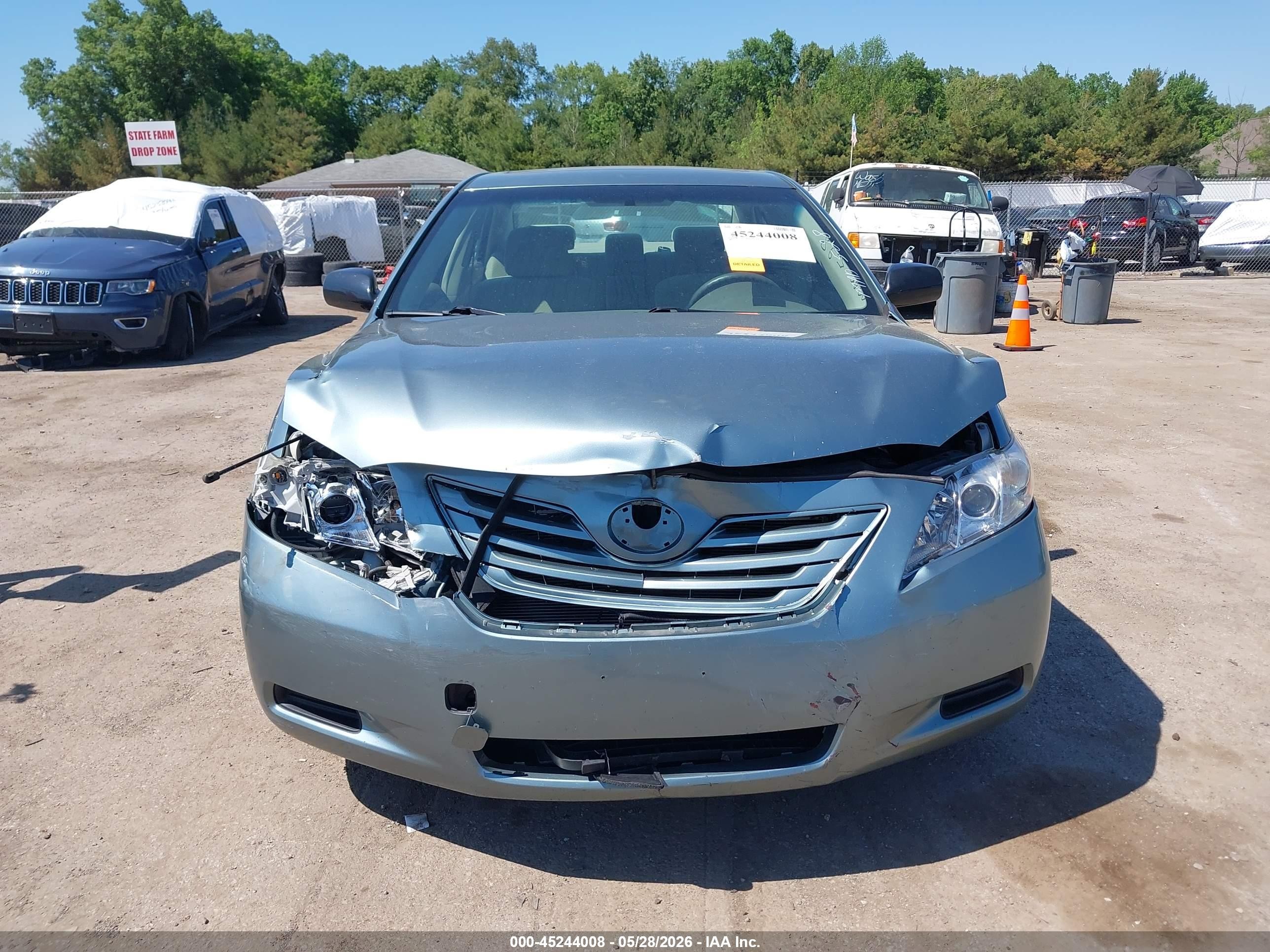 2007 Toyota Camry Le V6 Light Blue vin: JTNBK46K073023088