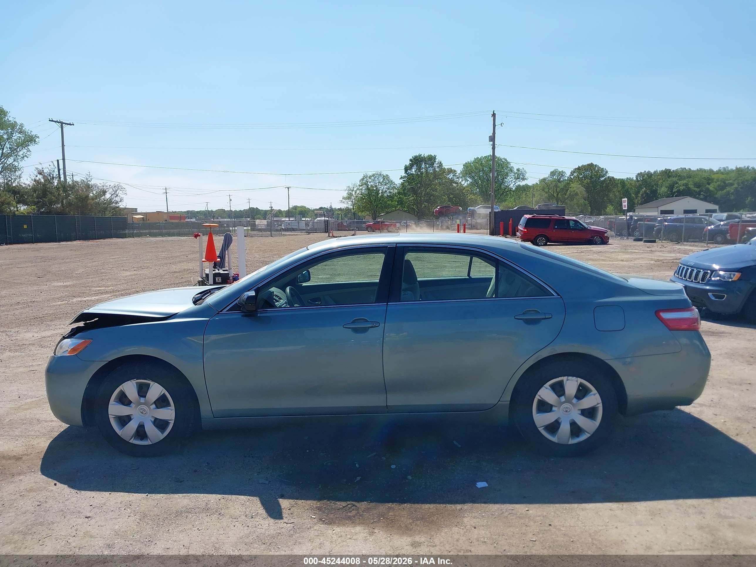 2007 Toyota Camry Le V6 Light Blue vin: JTNBK46K073023088