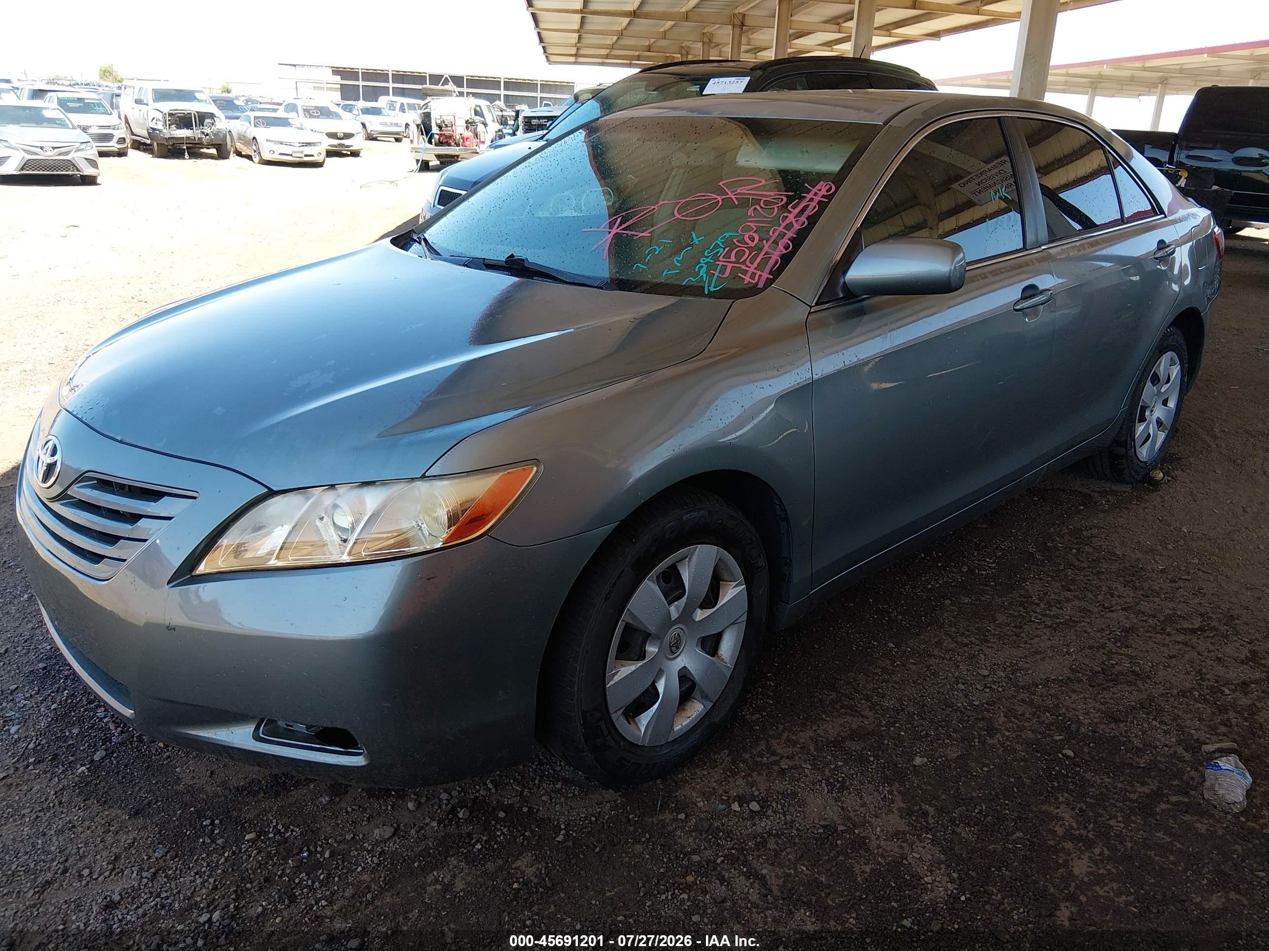 2007 Toyota Camry Le V6 Синий vin: JTNBK46K273024579