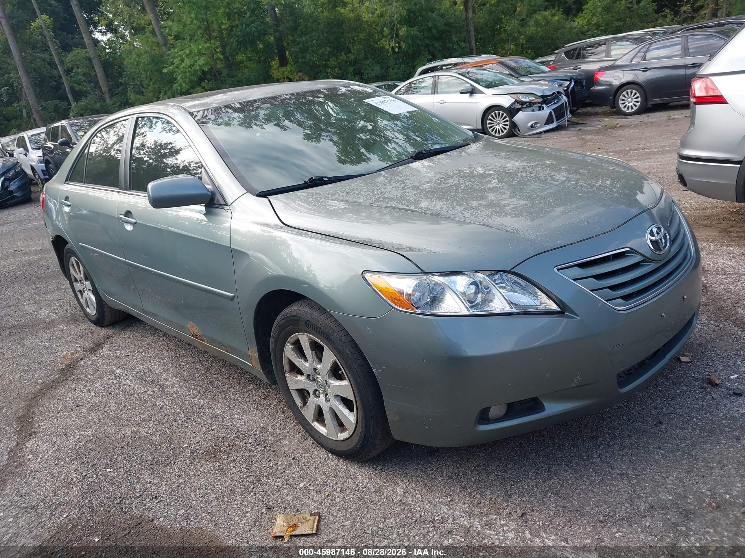 2007 Toyota Camry Xle V6 Blue vin: JTNBK46K673016078