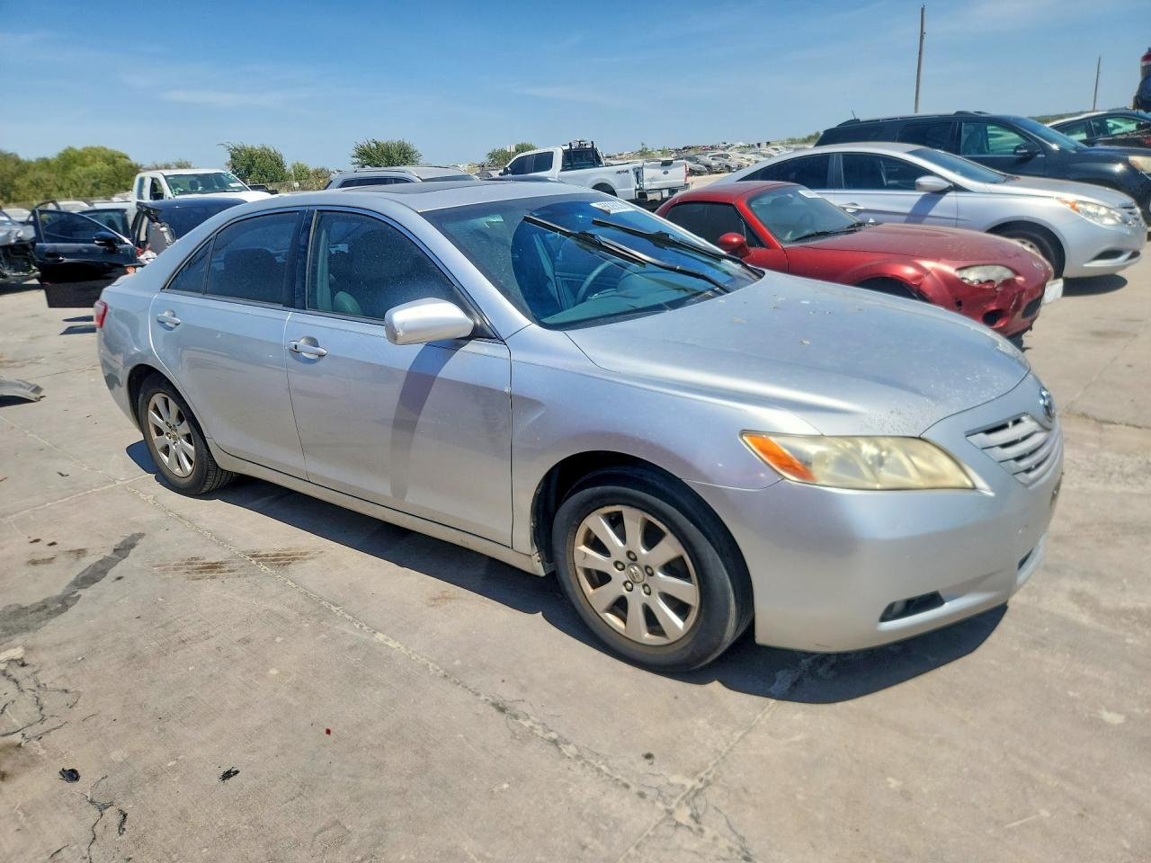2007 Toyota Camry Xle V6 Silver vin: JTNBK46K673022723