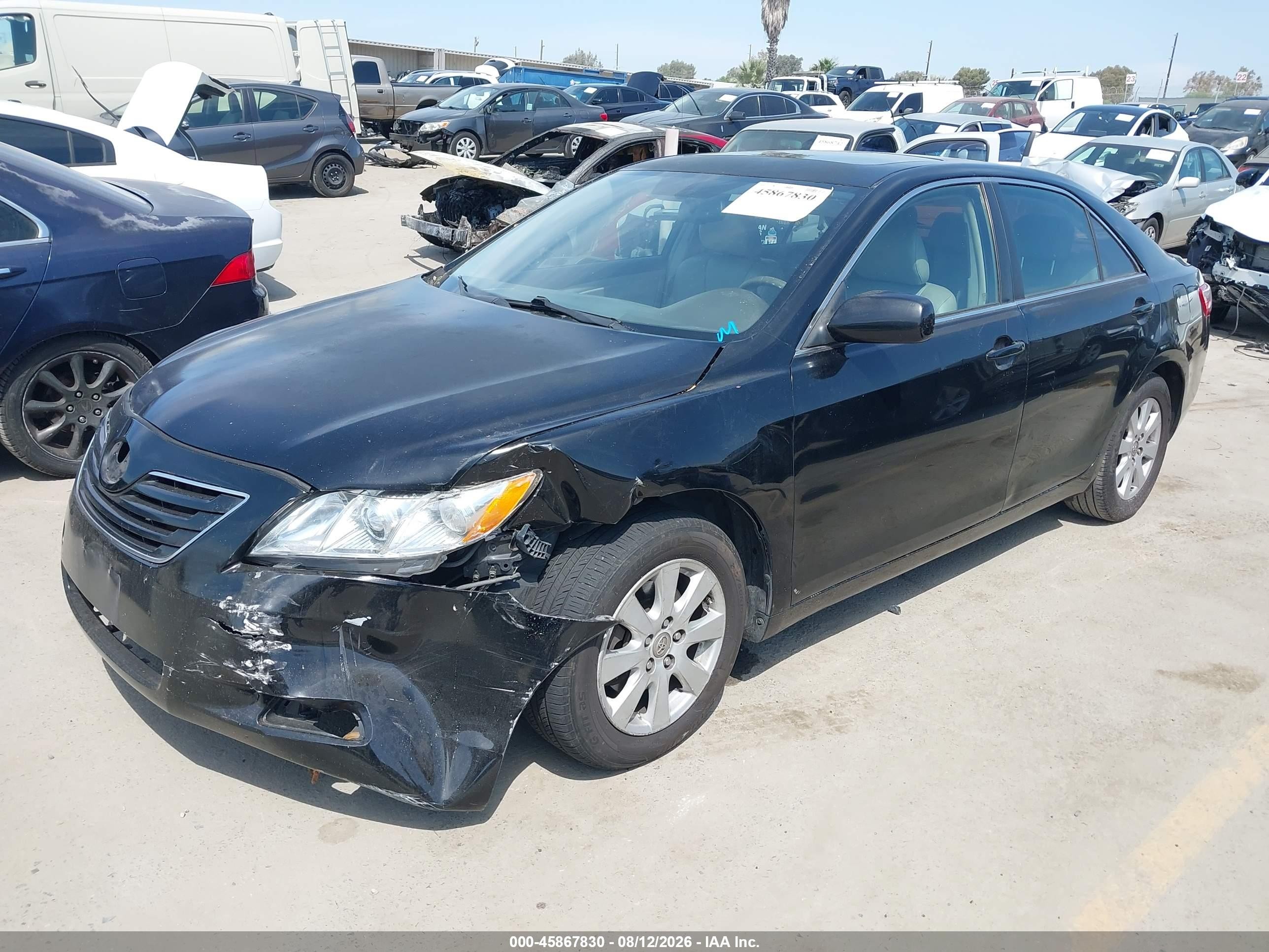2007 Toyota Camry Xle V6 Черный vin: JTNBK46K773001203