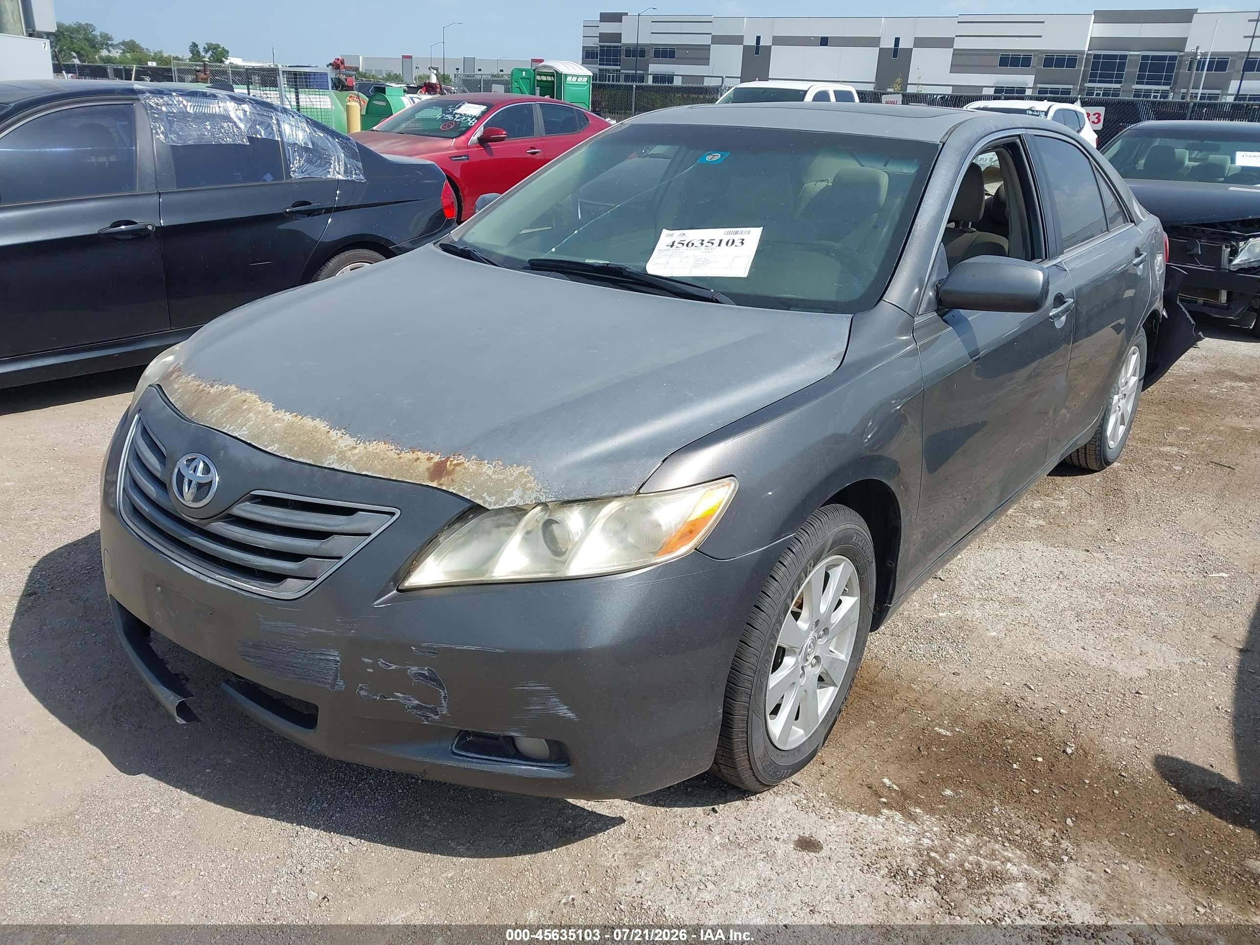 2007 Toyota Camry Xle V6 Серый vin: JTNBK46K873016504