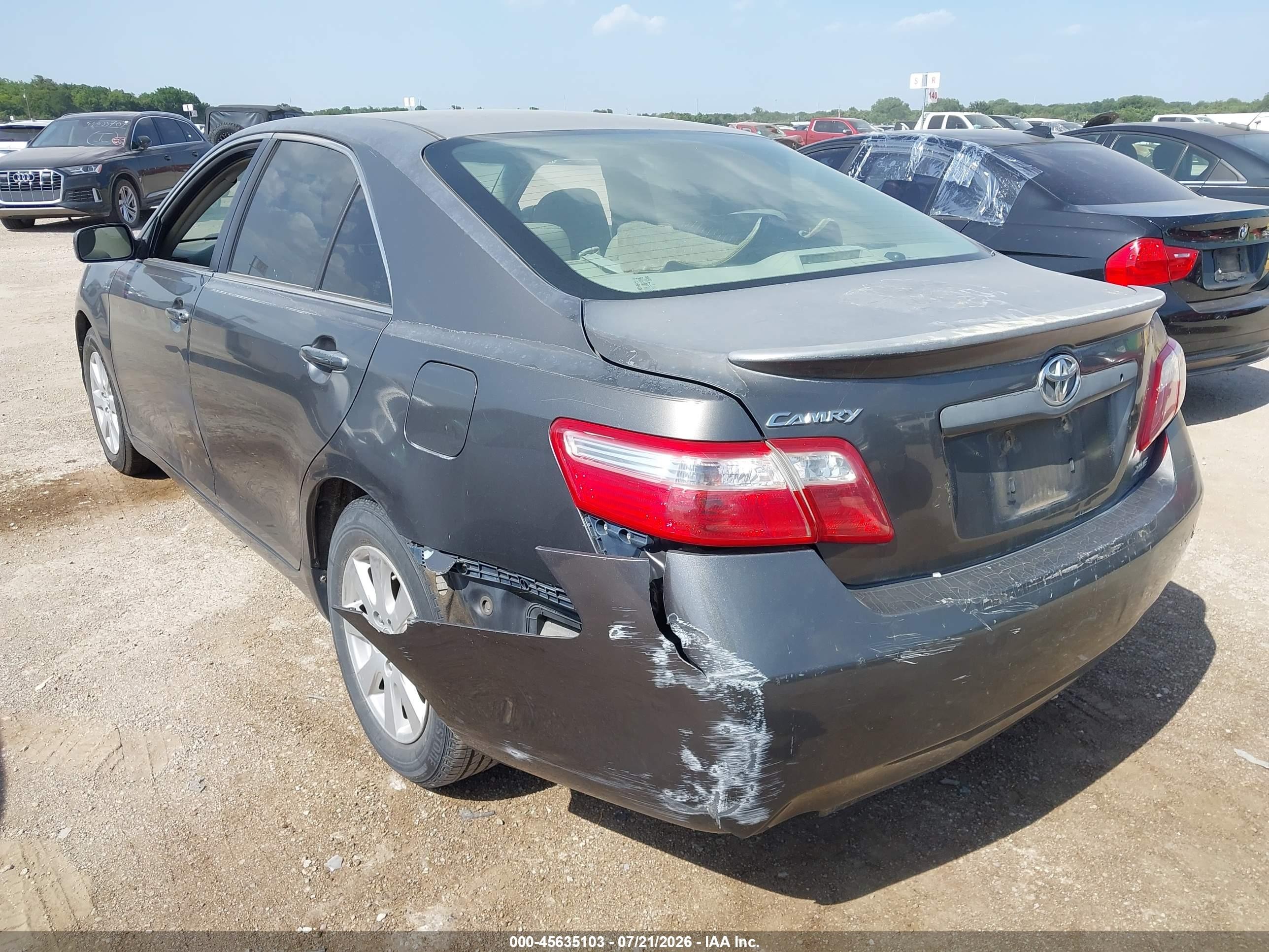2007 Toyota Camry Xle V6 Серый vin: JTNBK46K873016504
